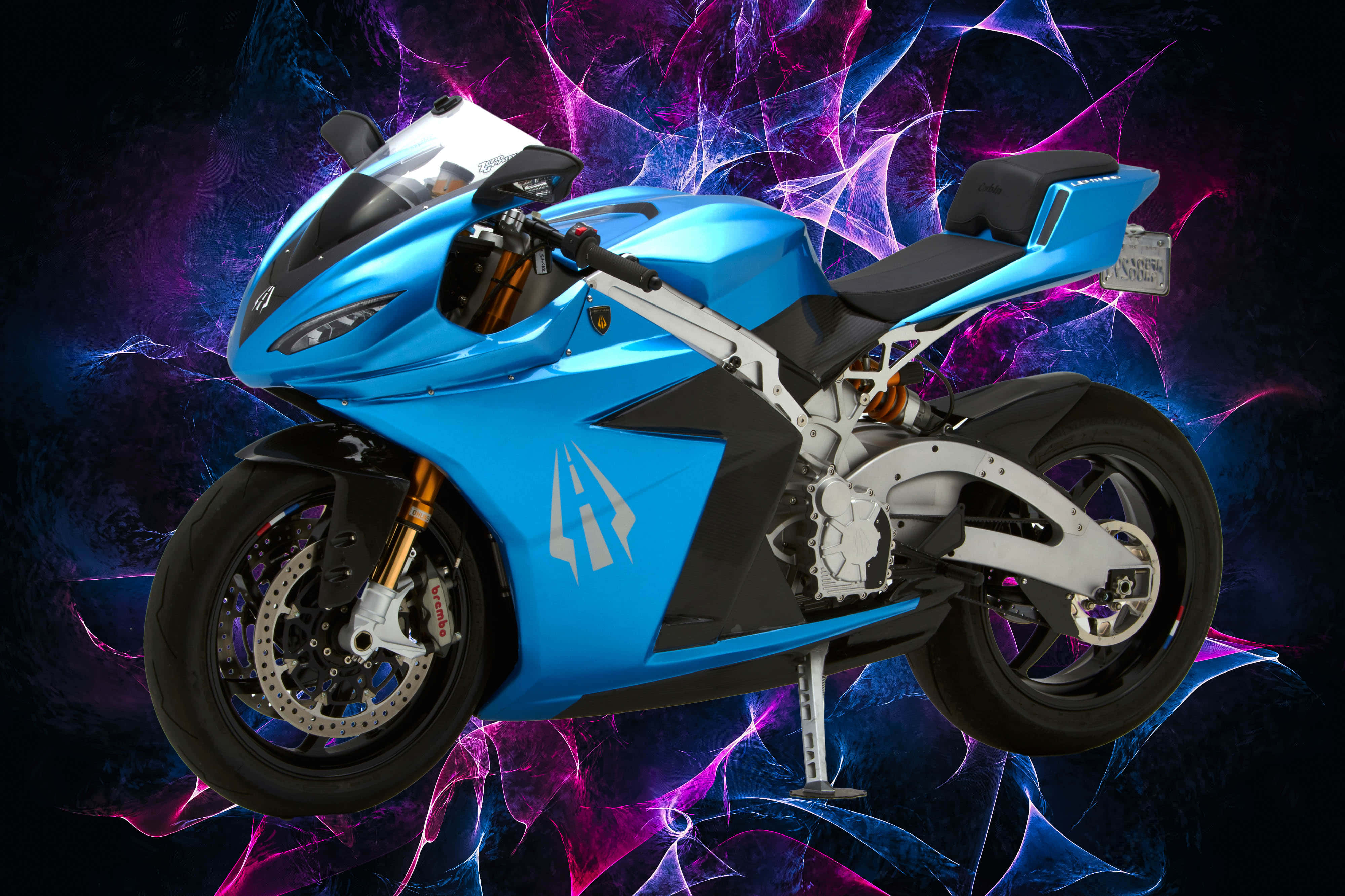 Energica, electric motorcycle, sleek blue sport motorcycle, 4K Desktop Wallpaper