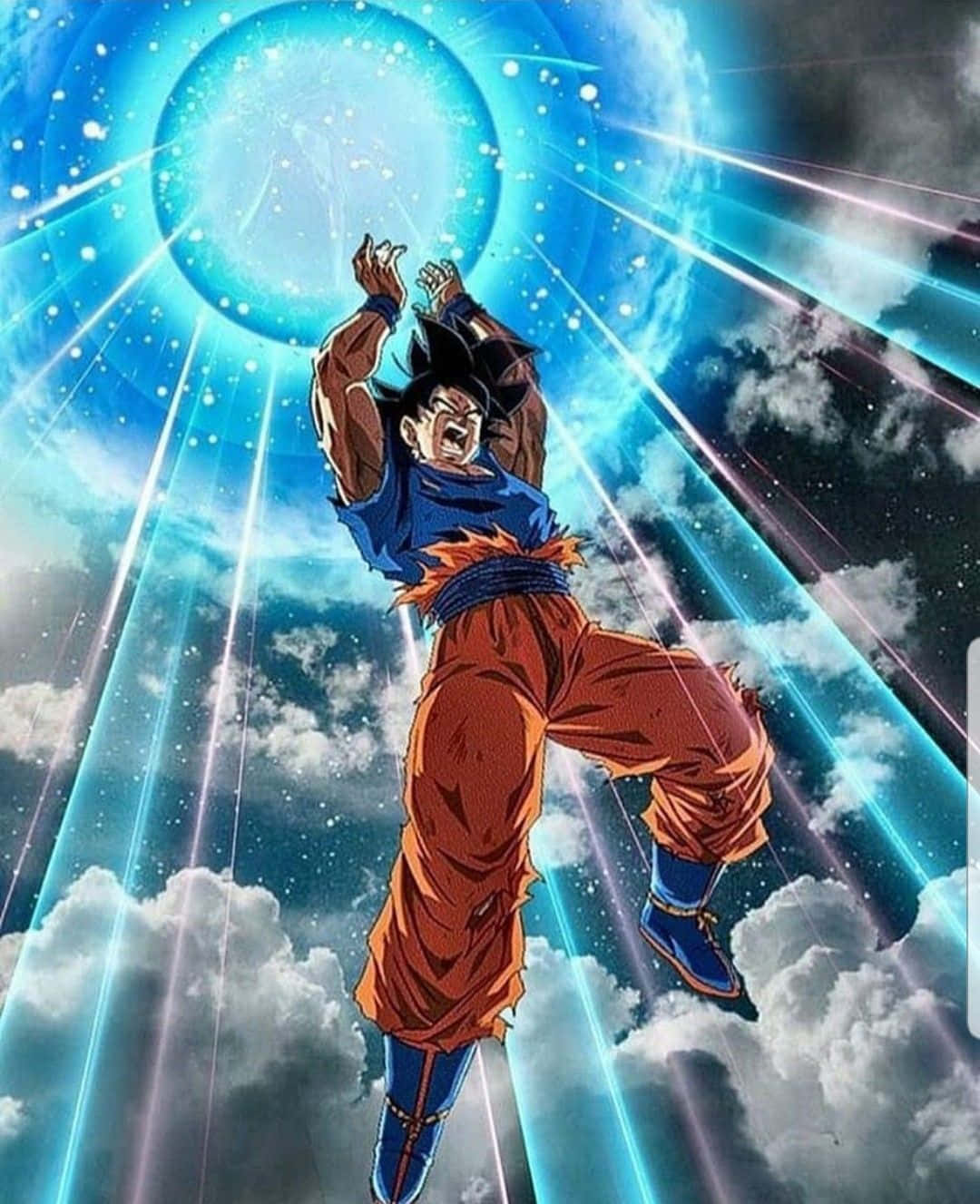 Energy Blast, anime warrior, orange pants, HD Phone Wallpaper