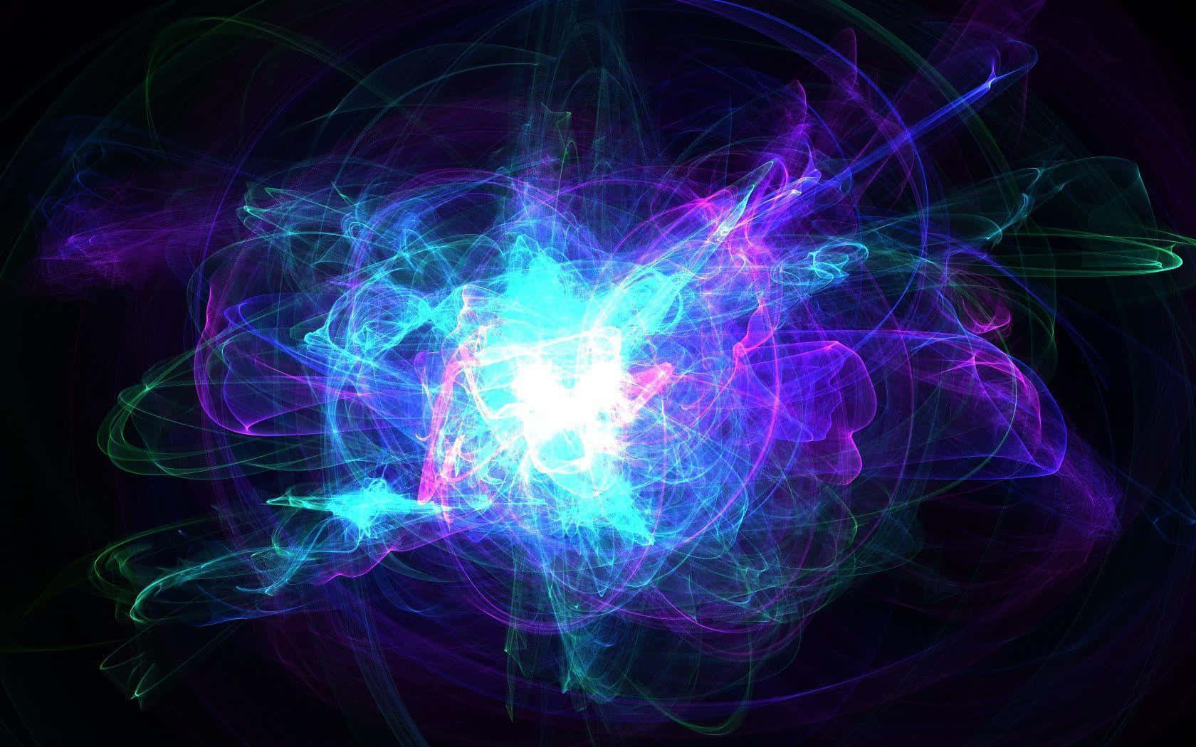 neon energy streams, bright core, dark void, HD Desktop Wallpaper