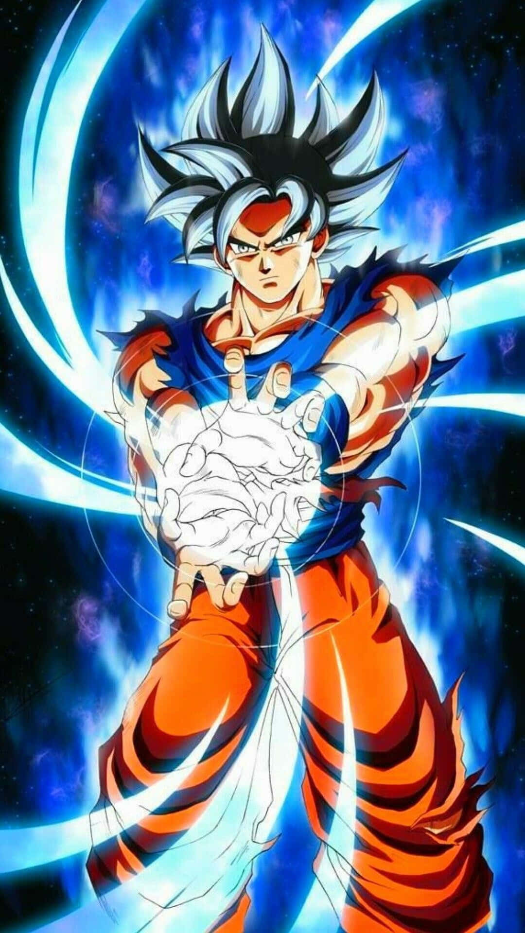 Energy Blast, anime warrior, spiky silver hair, Full HD Phone Wallpaper
