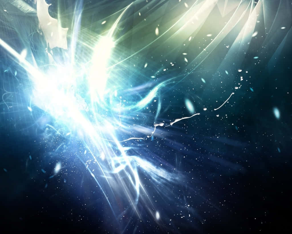 cosmic energy explosion, blue-white energy explosion, dark cosmic backdrop, SD Desktop Wallpaper
