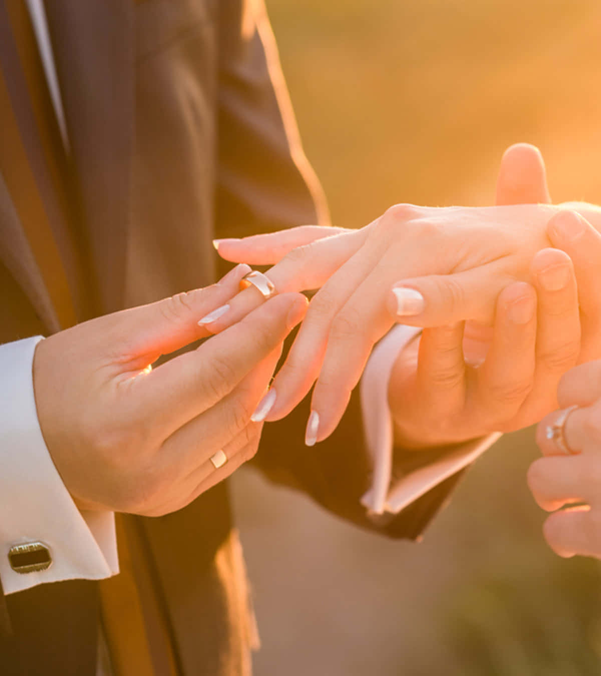 sunset, engagement ring, couple, HD Phone Wallpaper