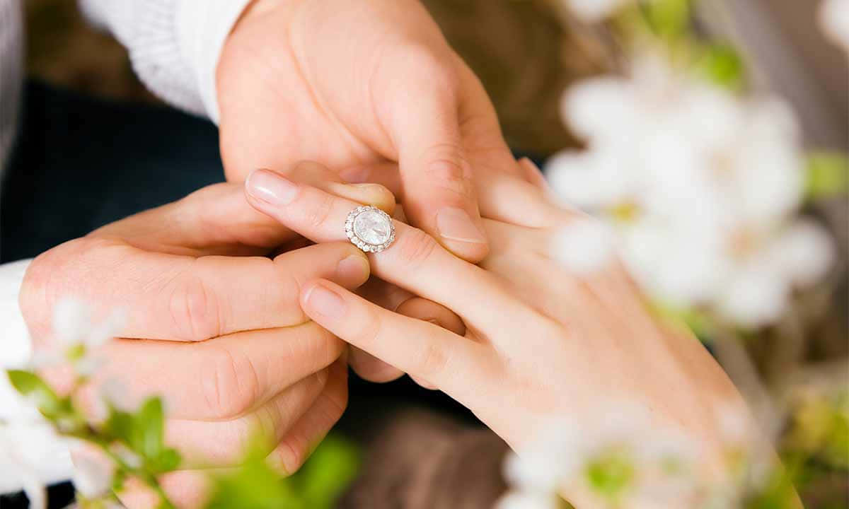 engagement ring, diamond, couple, SD Desktop Wallpaper