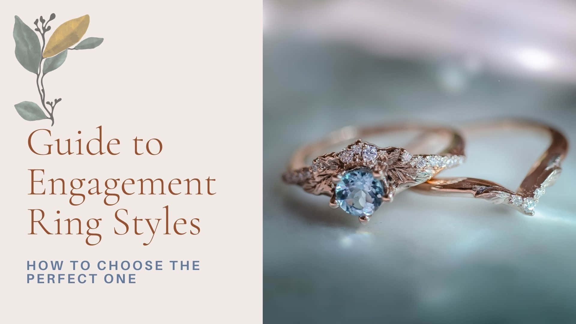 rose gold, blue gemstone, diamond accents, Full HD Desktop Wallpaper