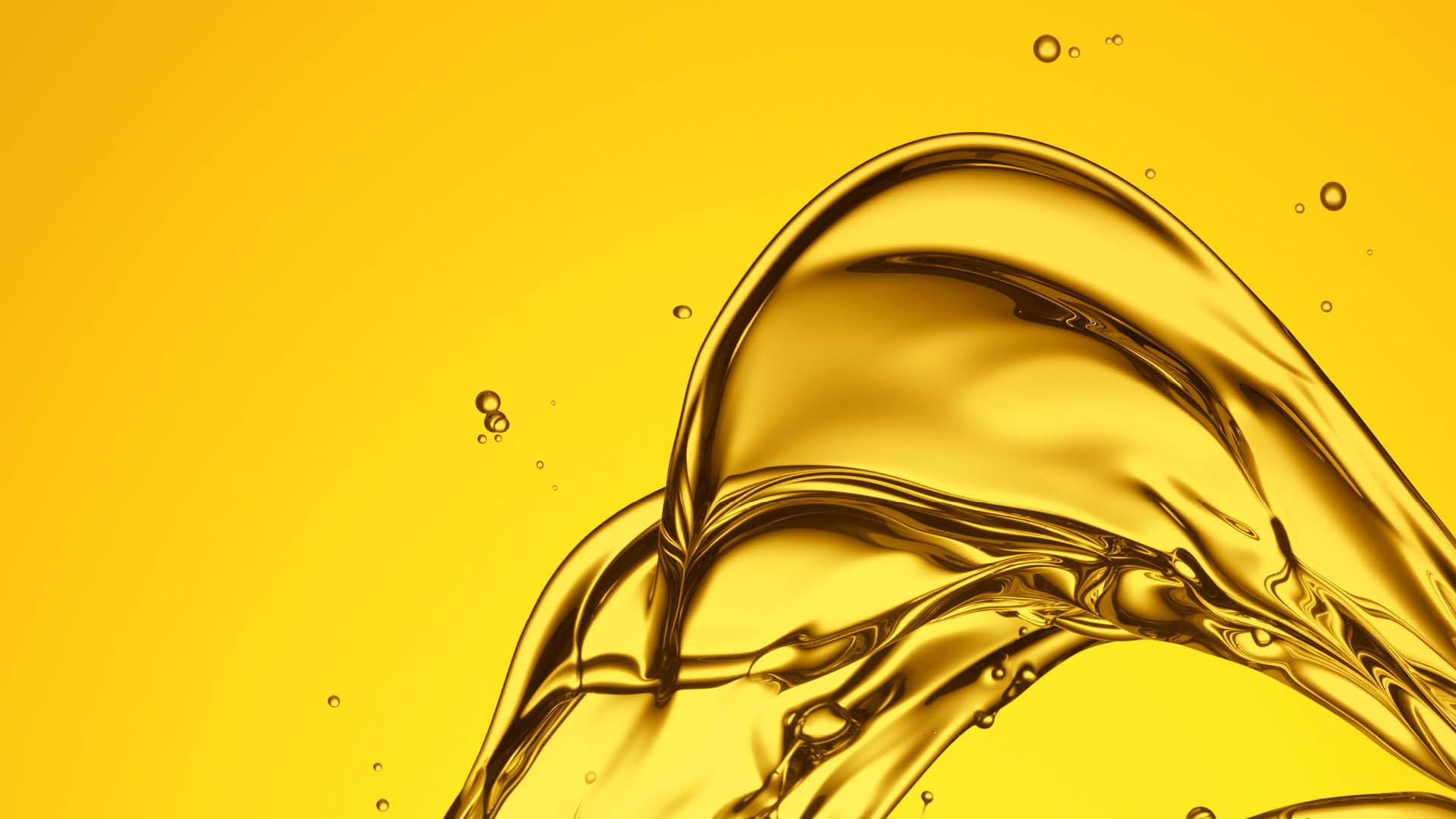 glossy engine oil, golden liquid, yellow background, Full HD Desktop Wallpaper