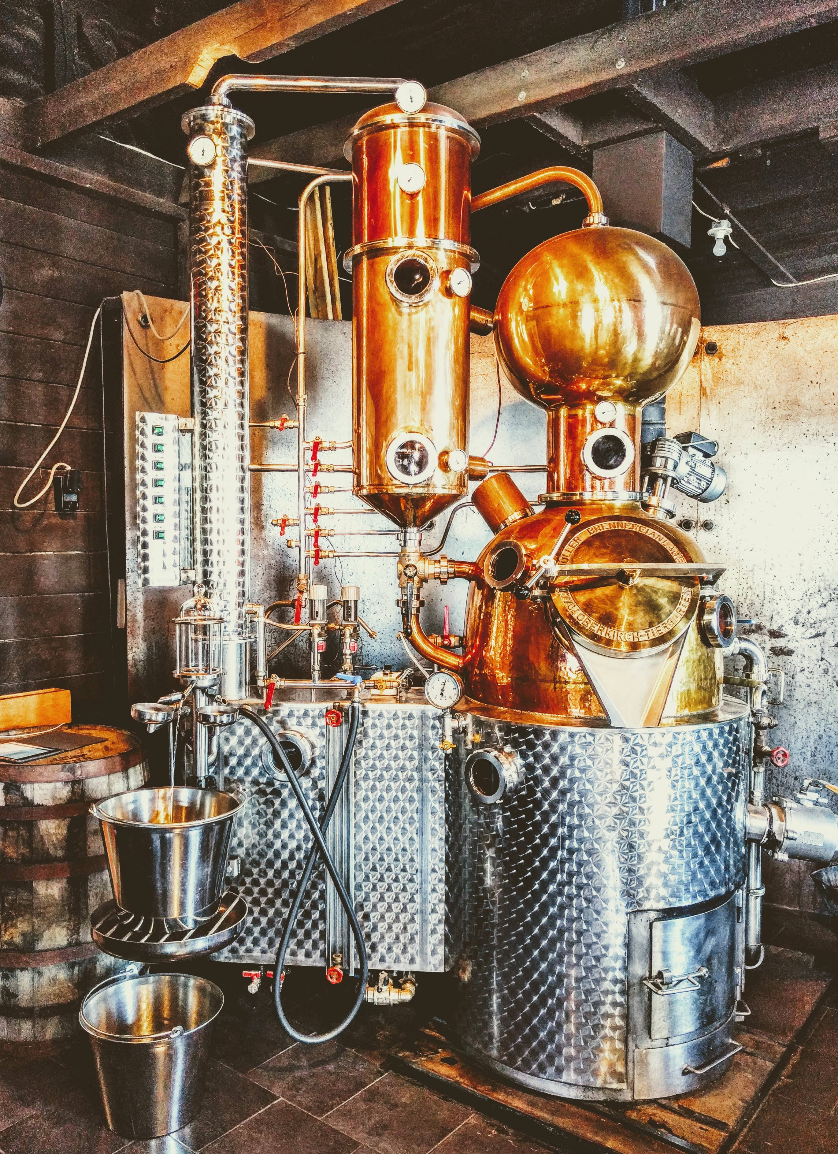 steampunk contraption, copper, stainless steel, 2K Phone Wallpaper