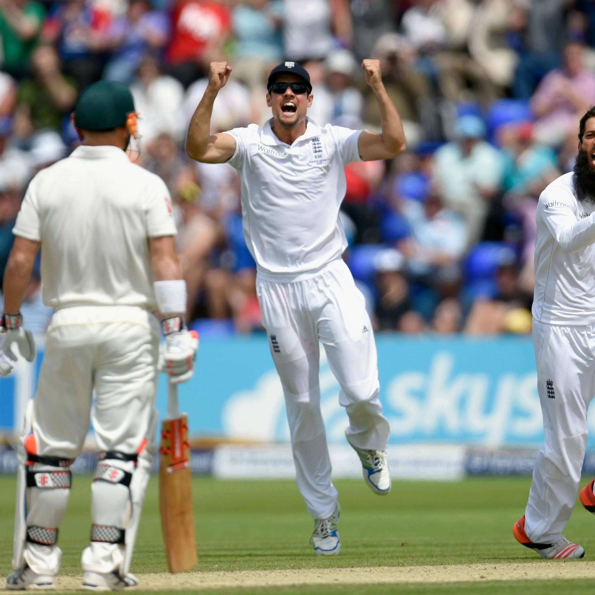 England Cricket, cricket player, fists raised, Full HD Desktop Wallpaper
