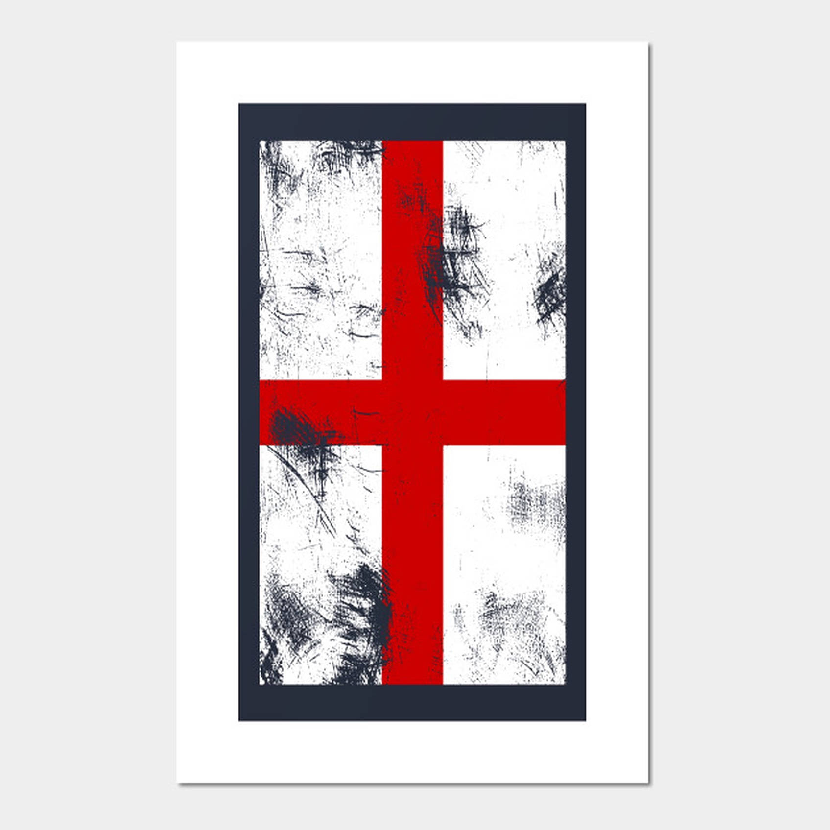 England flag, red cross, white background, HD Desktop Wallpaper