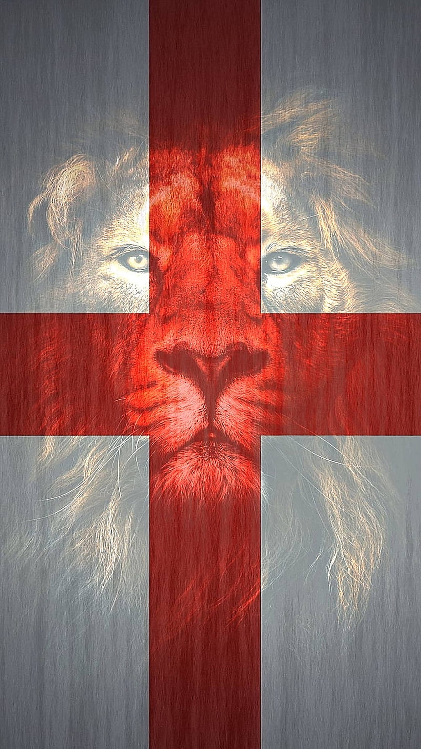 England flag, lion, red cross, Full HD Phone Wallpaper