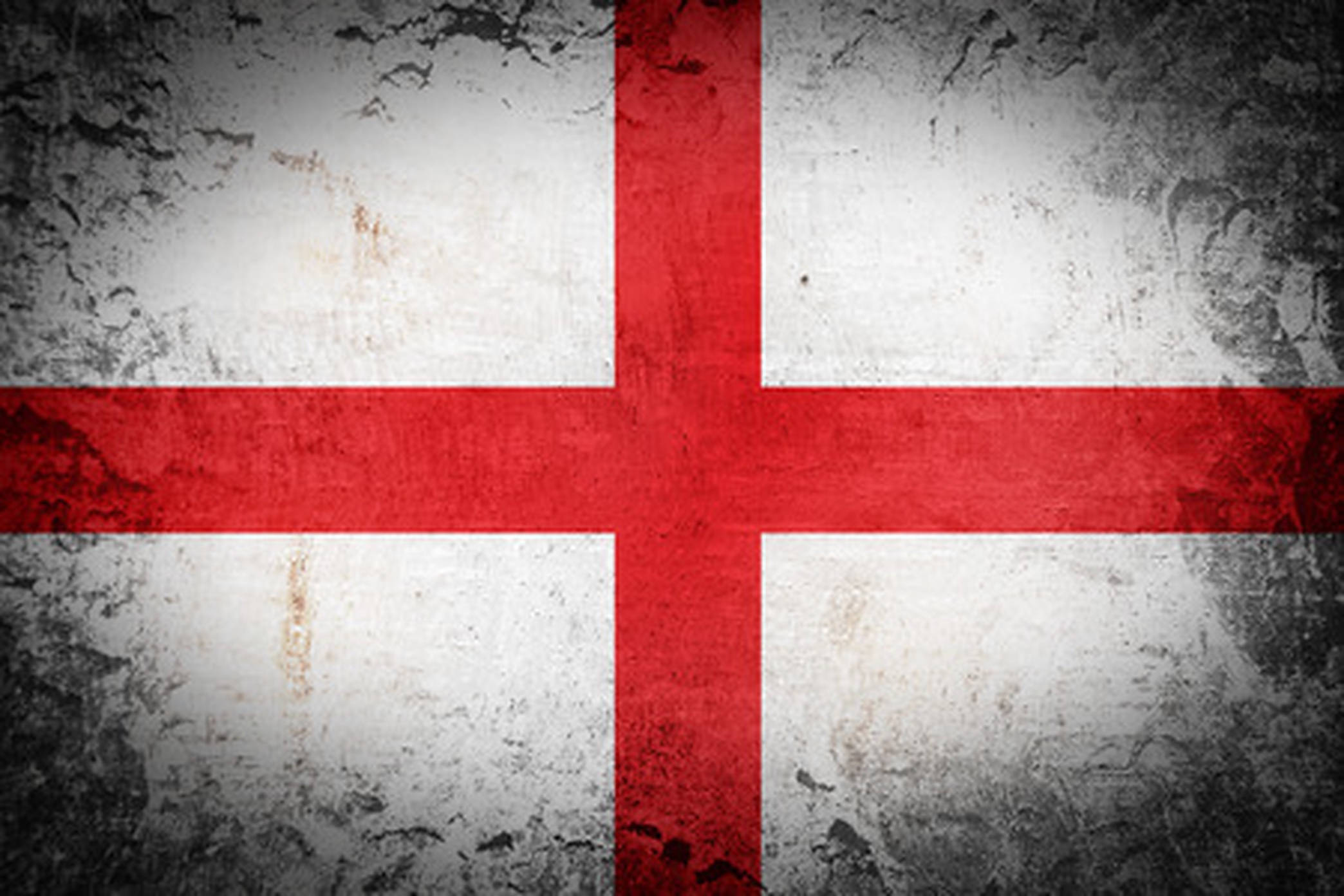 England flag, red cross, textured white background, Full HD Desktop Wallpaper