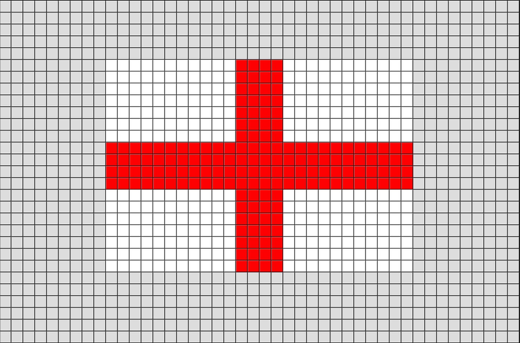 England flag, pixel art, red cross, Full HD Desktop Wallpaper