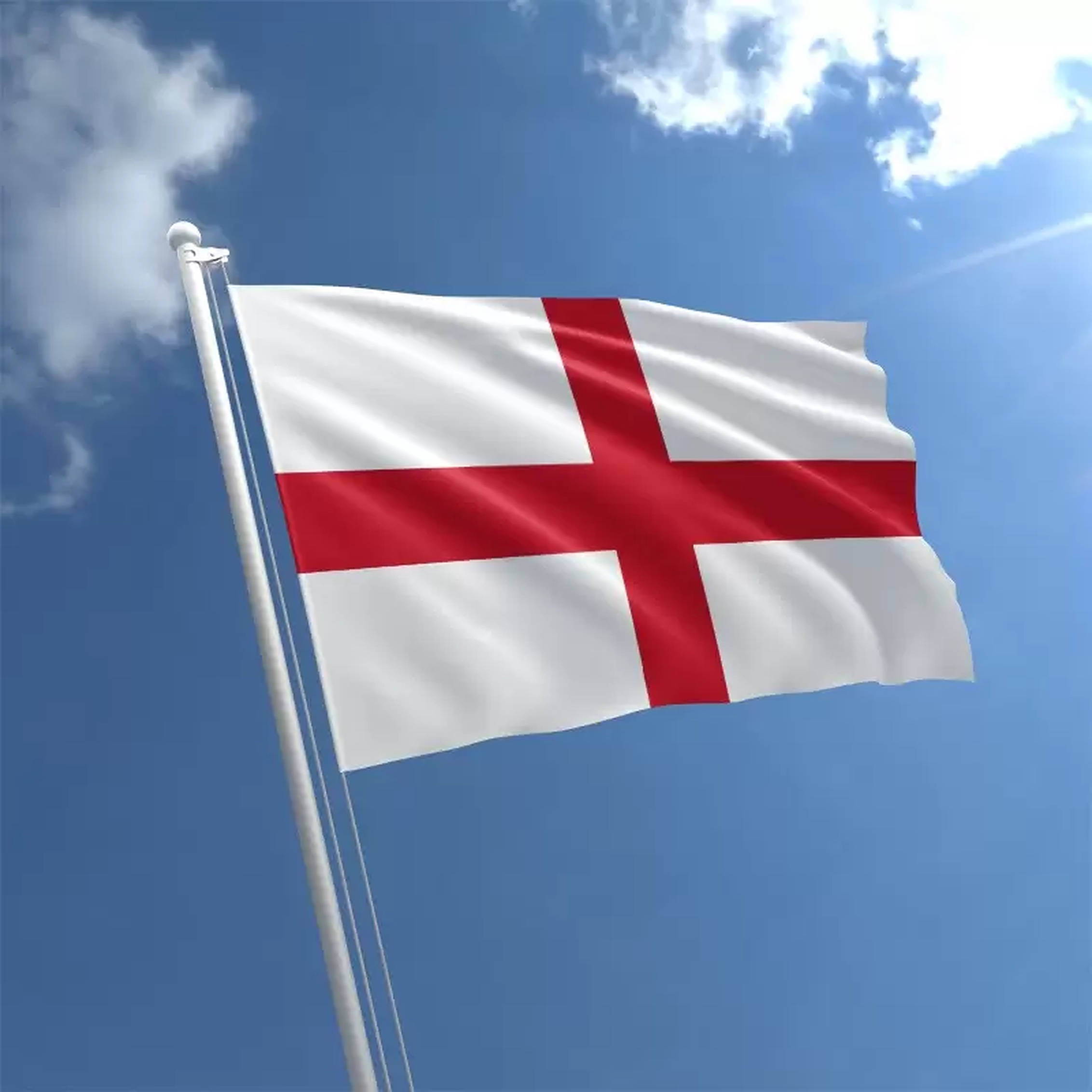 England flag, red cross, bright blue sky, Full HD Desktop Wallpaper