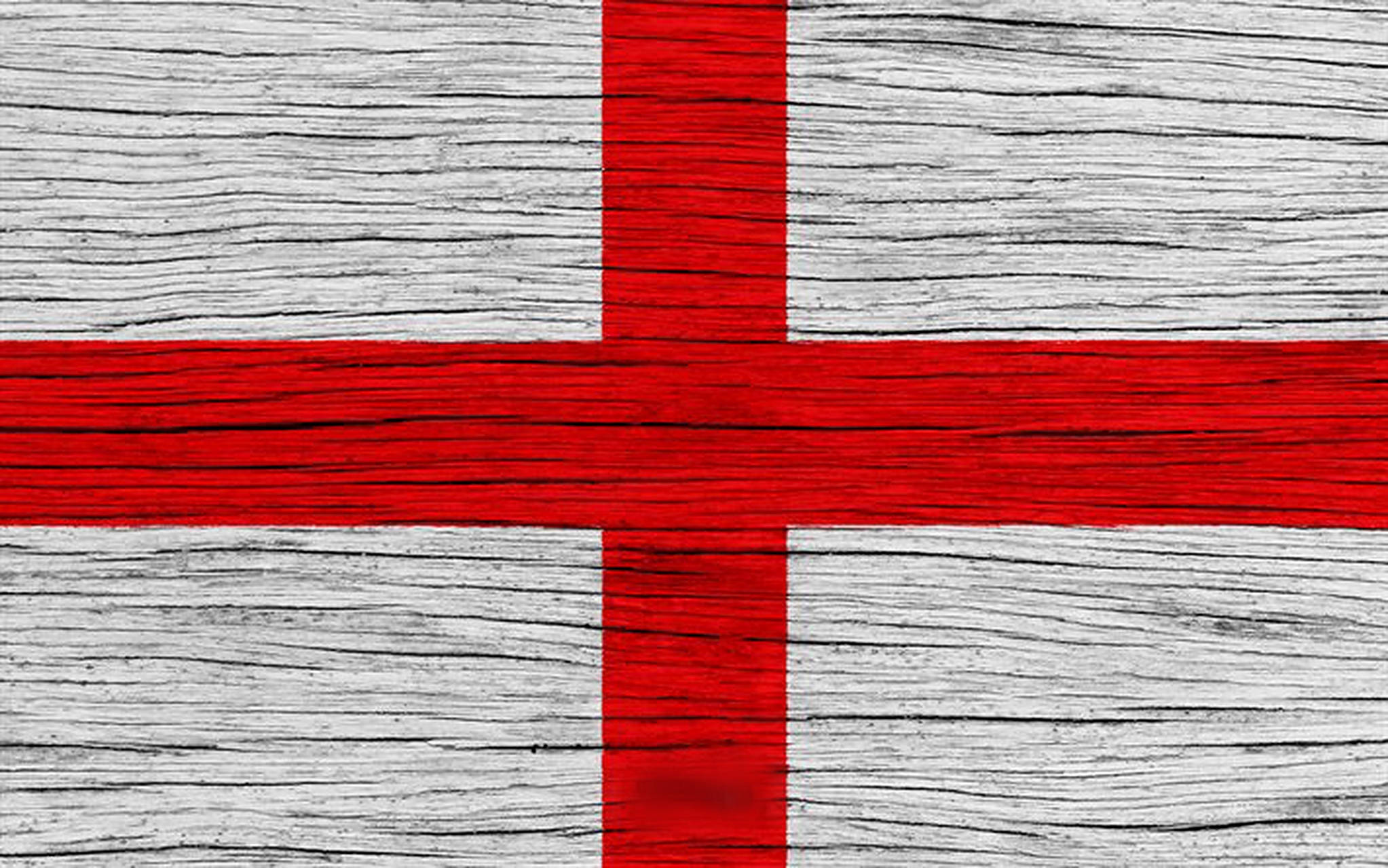 England flag, red, weathered gray wood, Full HD Desktop Wallpaper