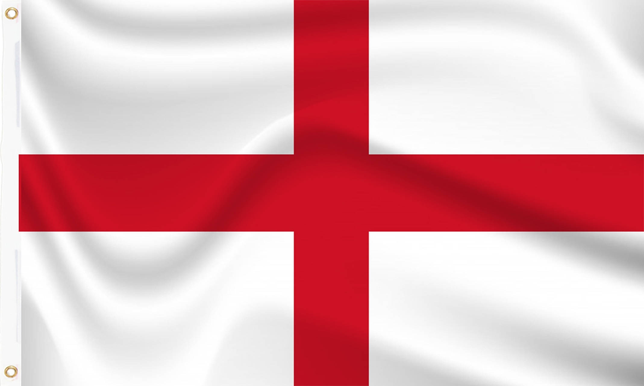 England flag, red cross, white fabric, Full HD Desktop Wallpaper