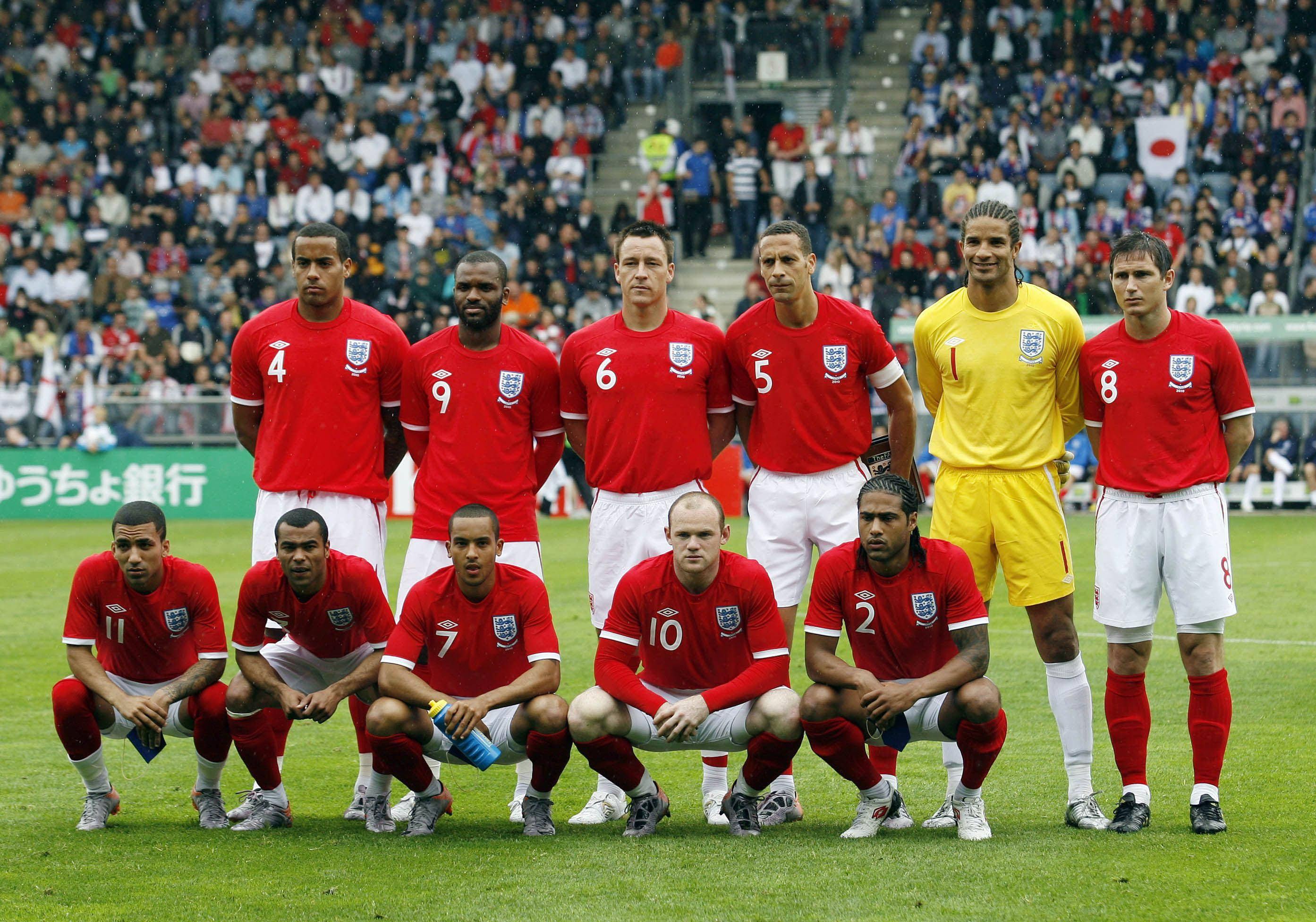 England National Football Team, 2010 FIFA World Cup, red kits, 2K Desktop Wallpaper