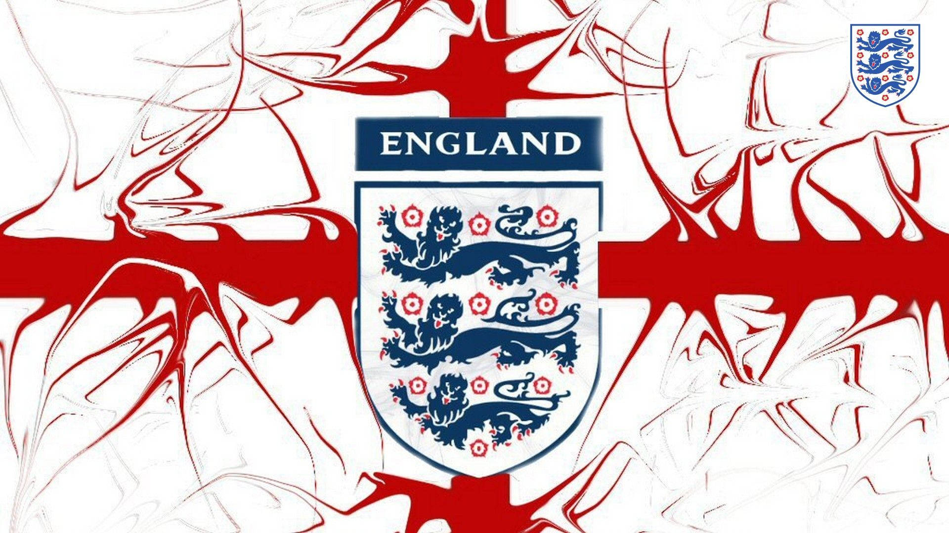 England National Football Team, red cross, white swirls, Full HD Desktop Wallpaper