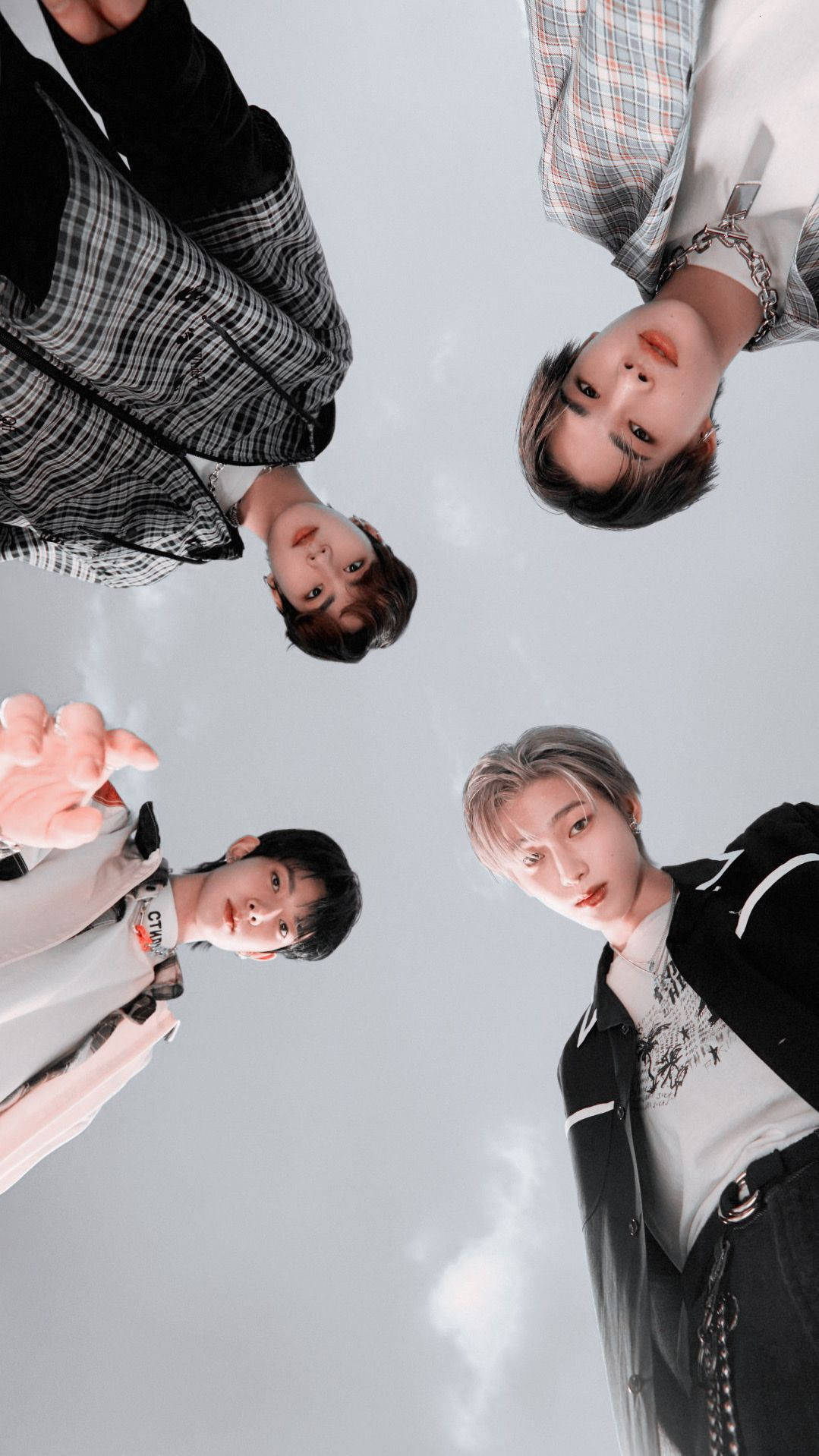 Enhypen Aesthetic, four young men, stylish outfits, HD Phone Wallpaper