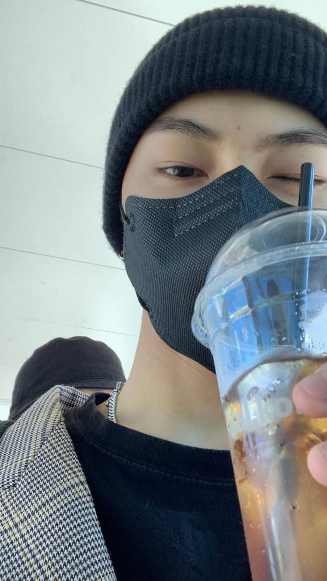 Enhypen Jay, black beanie, face mask, Full HD Phone Wallpaper