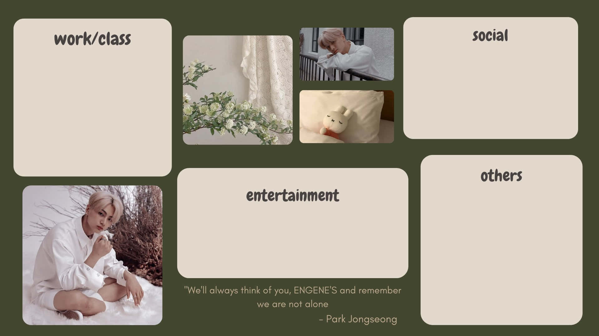 Enhypen Laptop, soft beige panels, white clothing, Full HD Desktop Wallpaper
