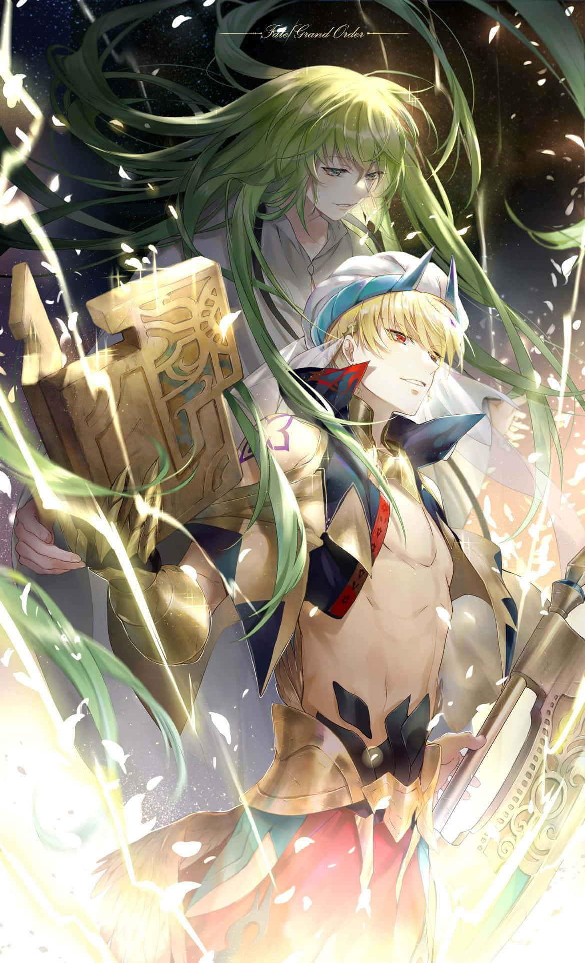 Enkidu, ancient Mesopotamian mythology, starry sky, Full HD Phone Wallpaper