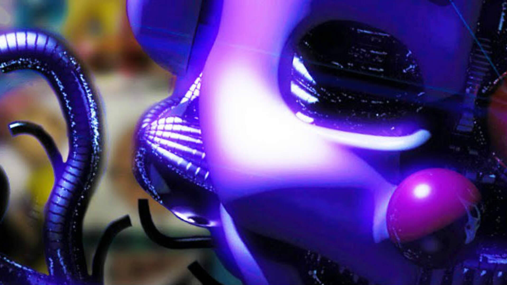 Ennard, shining cheeks, purple animatronic, Full HD Desktop Wallpaper