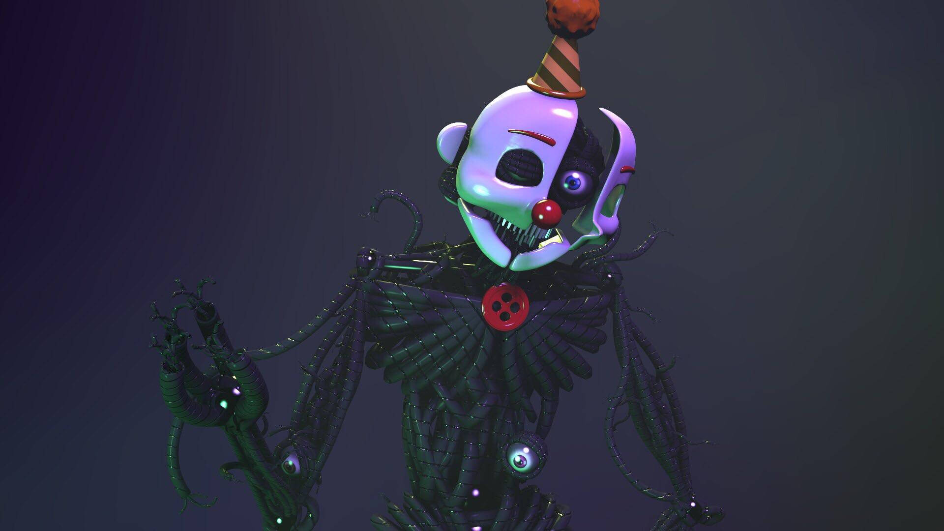 Ennard, clown, split face, Full HD Desktop Wallpaper