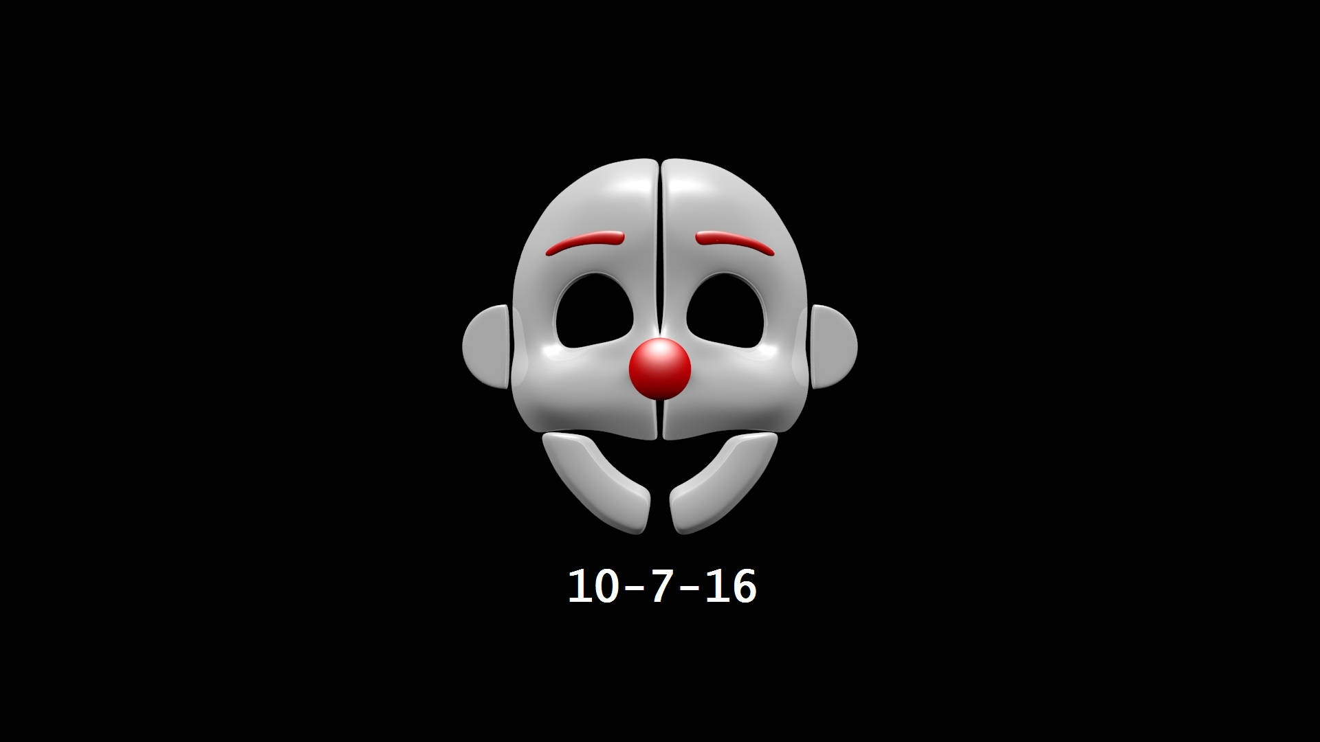 Ennard, white mask, metallic silver, Full HD Desktop Wallpaper