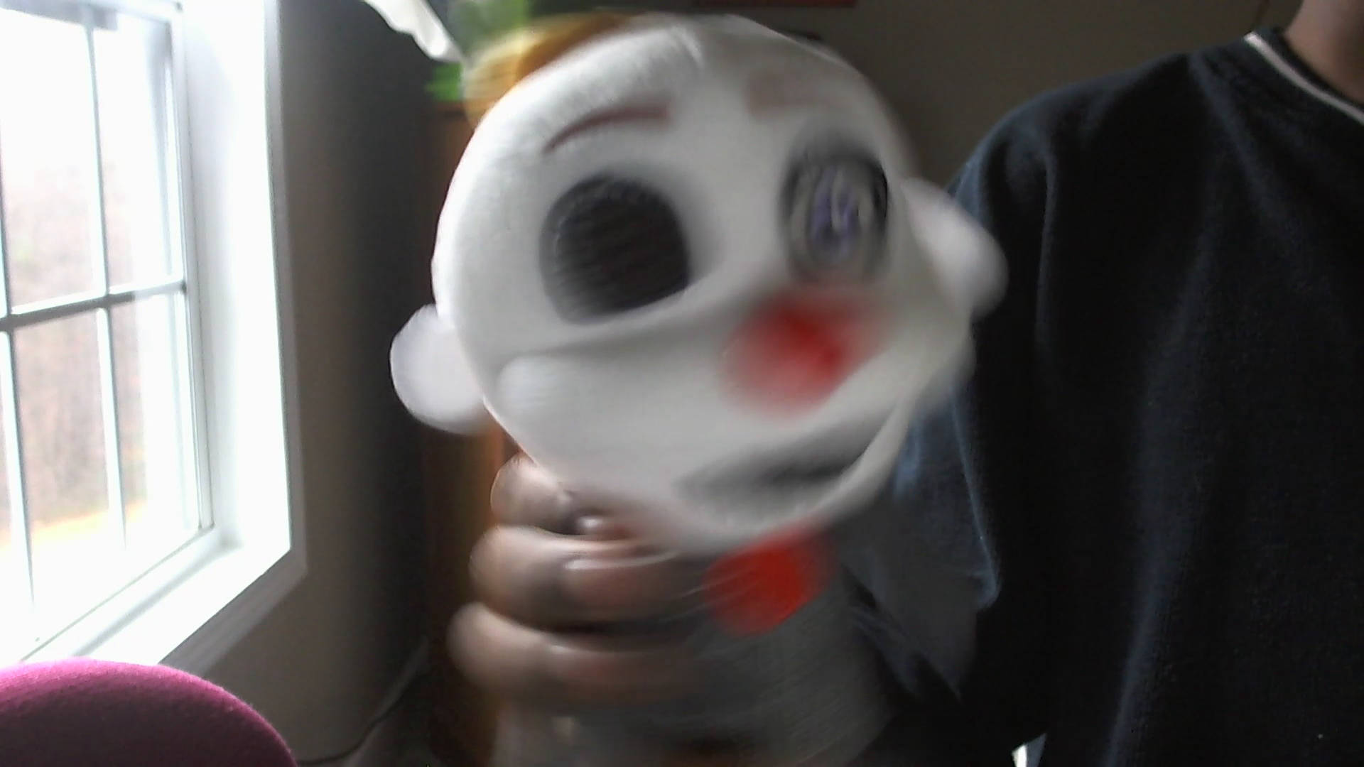 Ennard, white clown mask, red nose, Full HD Desktop Wallpaper
