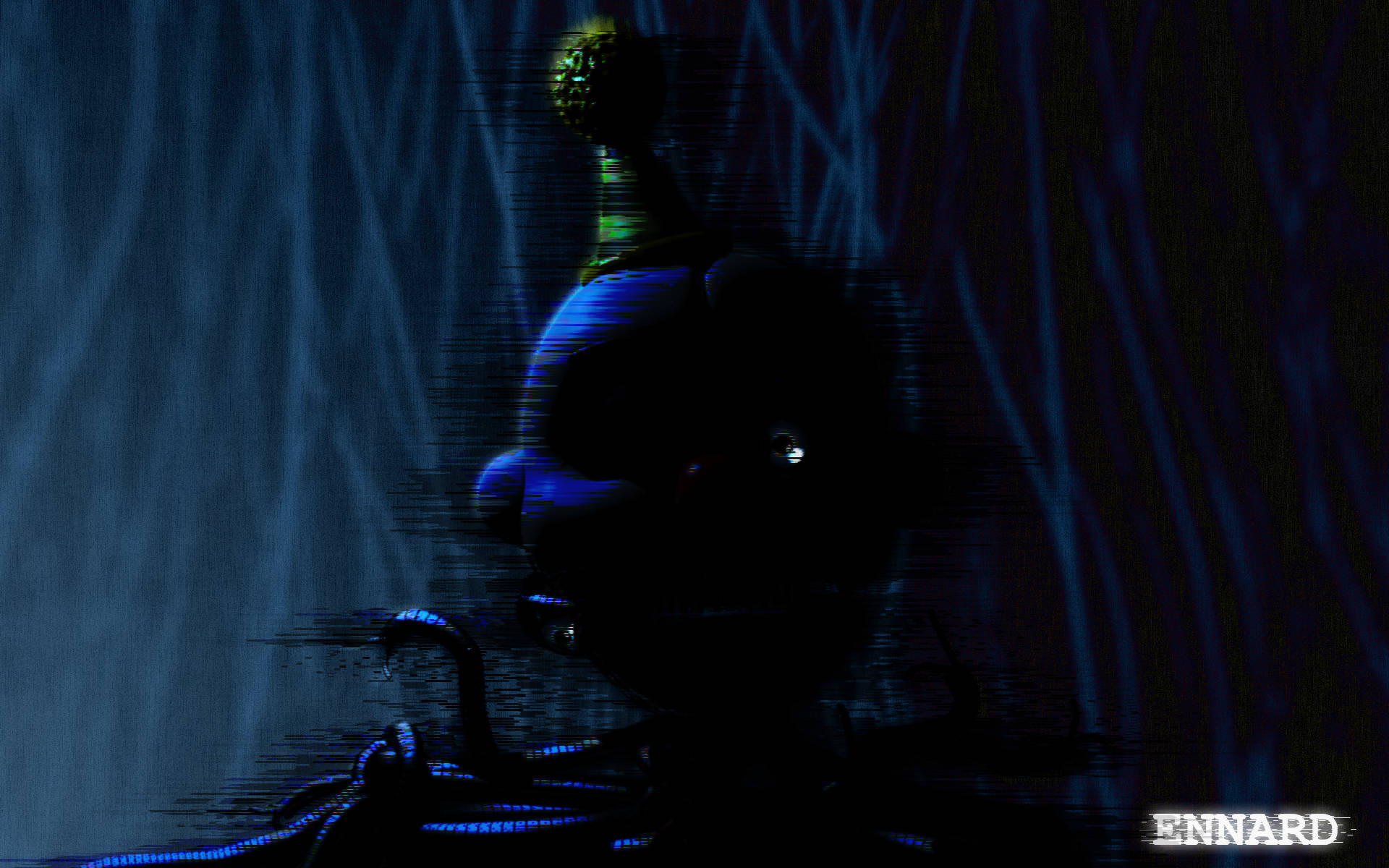 Ennard, shadow, distorted animatronic figure, Full HD Desktop Wallpaper