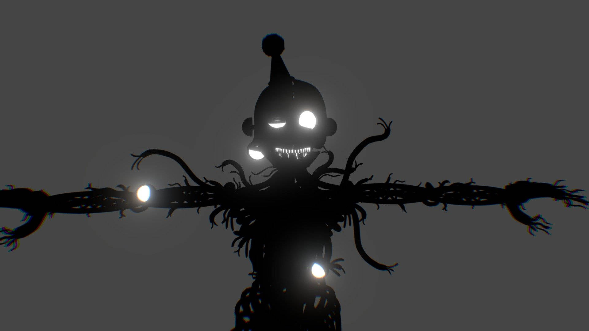 Ennard, clown, glowing eyes, Full HD Desktop Wallpaper
