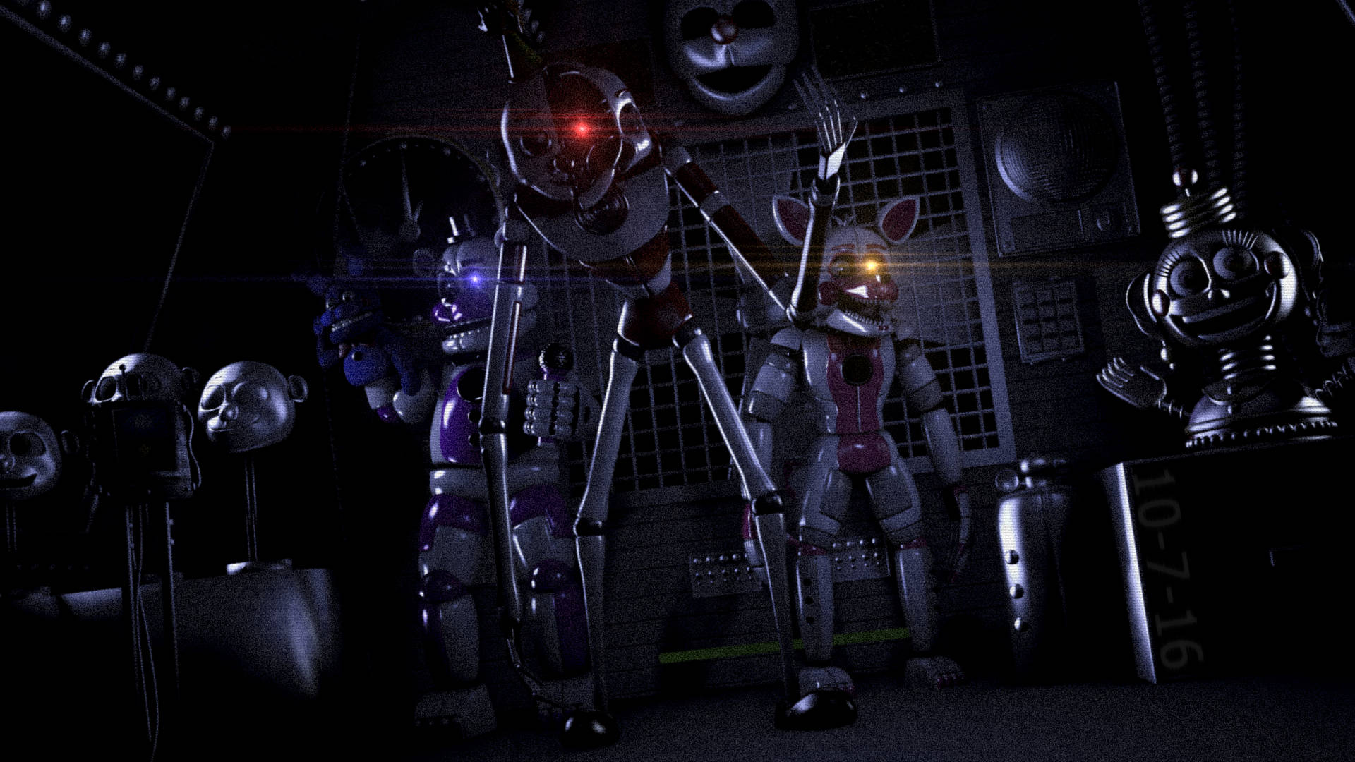 Ennard, team, glowing-eyed, Full HD Desktop Wallpaper