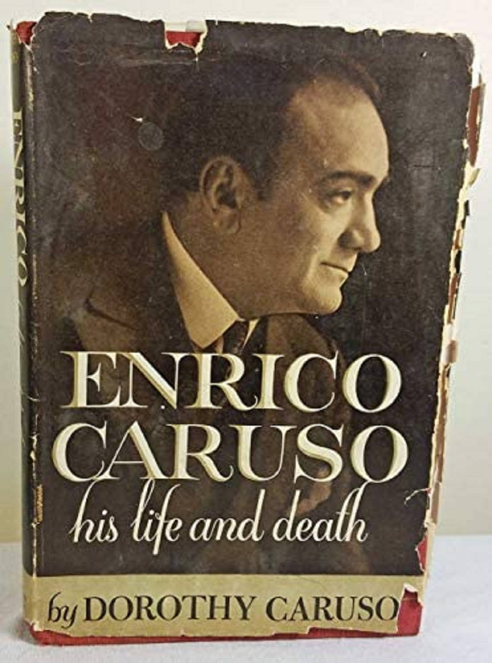 Enrico Caruso, sepia-toned portrait, gold lettering, HD Phone Wallpaper
