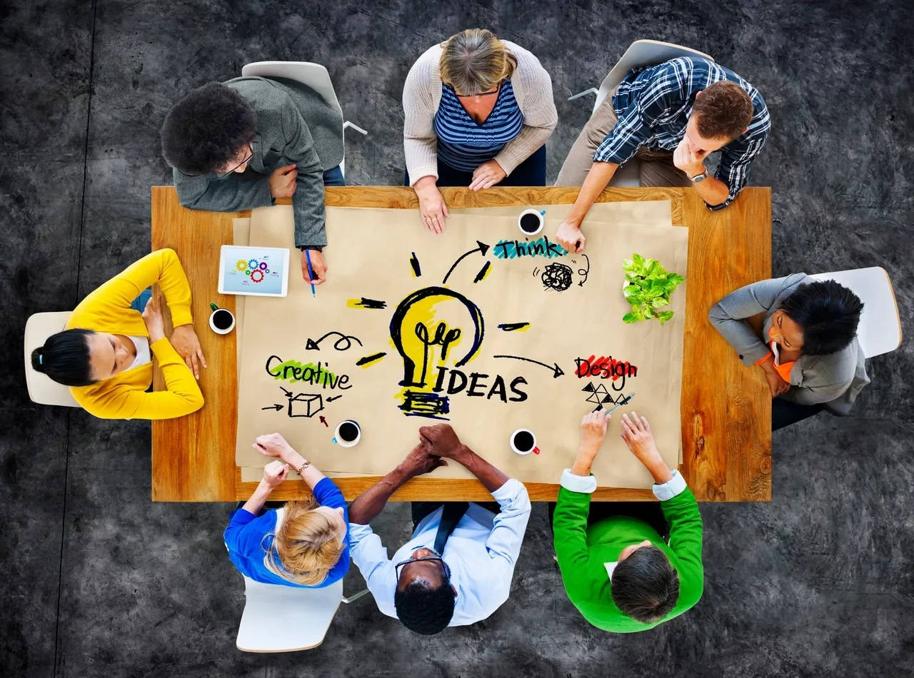 Enterprise, workmates, brainstorming, HD Desktop Wallpaper