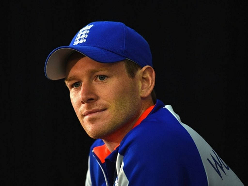 Eoin Morgan, blue England cricket cap, jersey, SD Desktop Wallpaper