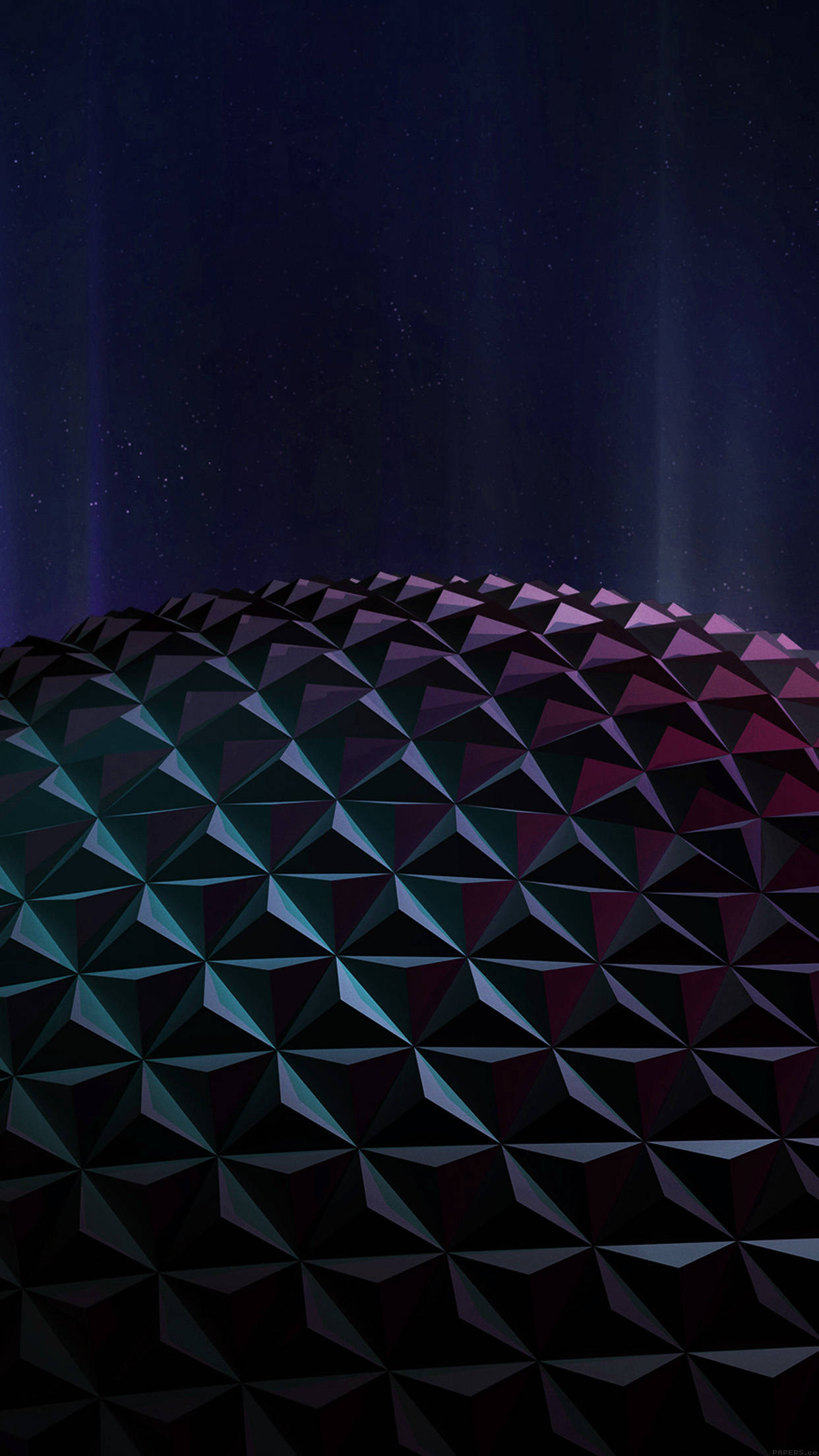 Epcot, geometric dome, triangular facets, Full HD Phone Wallpaper