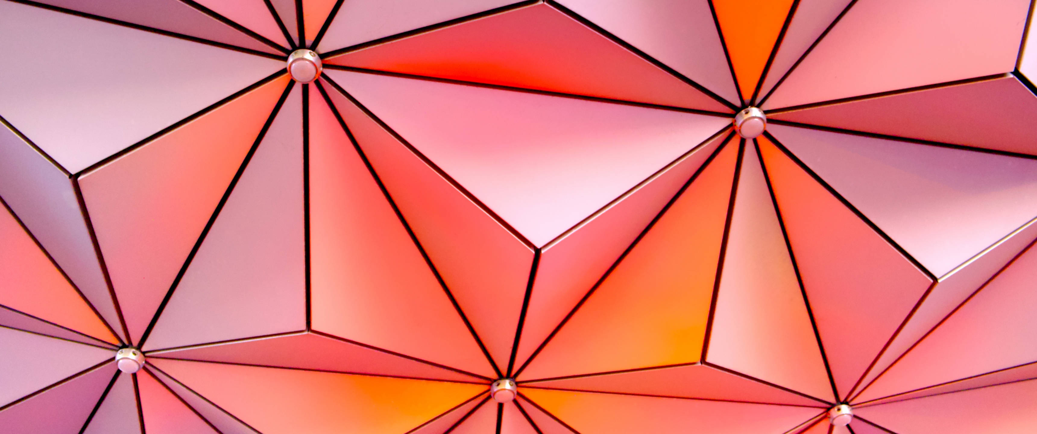 Epcot, orange, pink, 2K Desktop Wallpaper