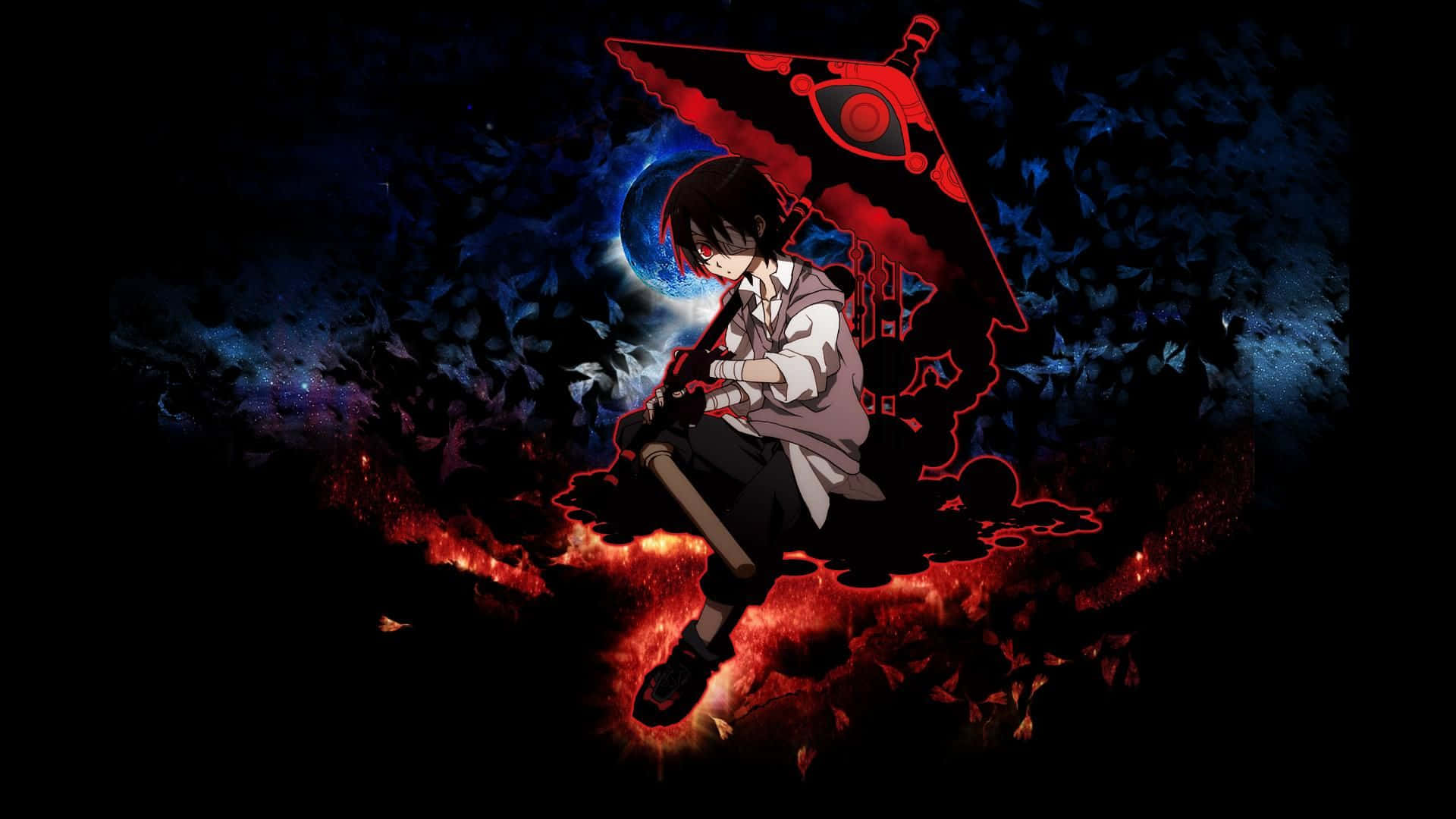 Epic Anime, male character, eye patch, Full HD Desktop Wallpaper