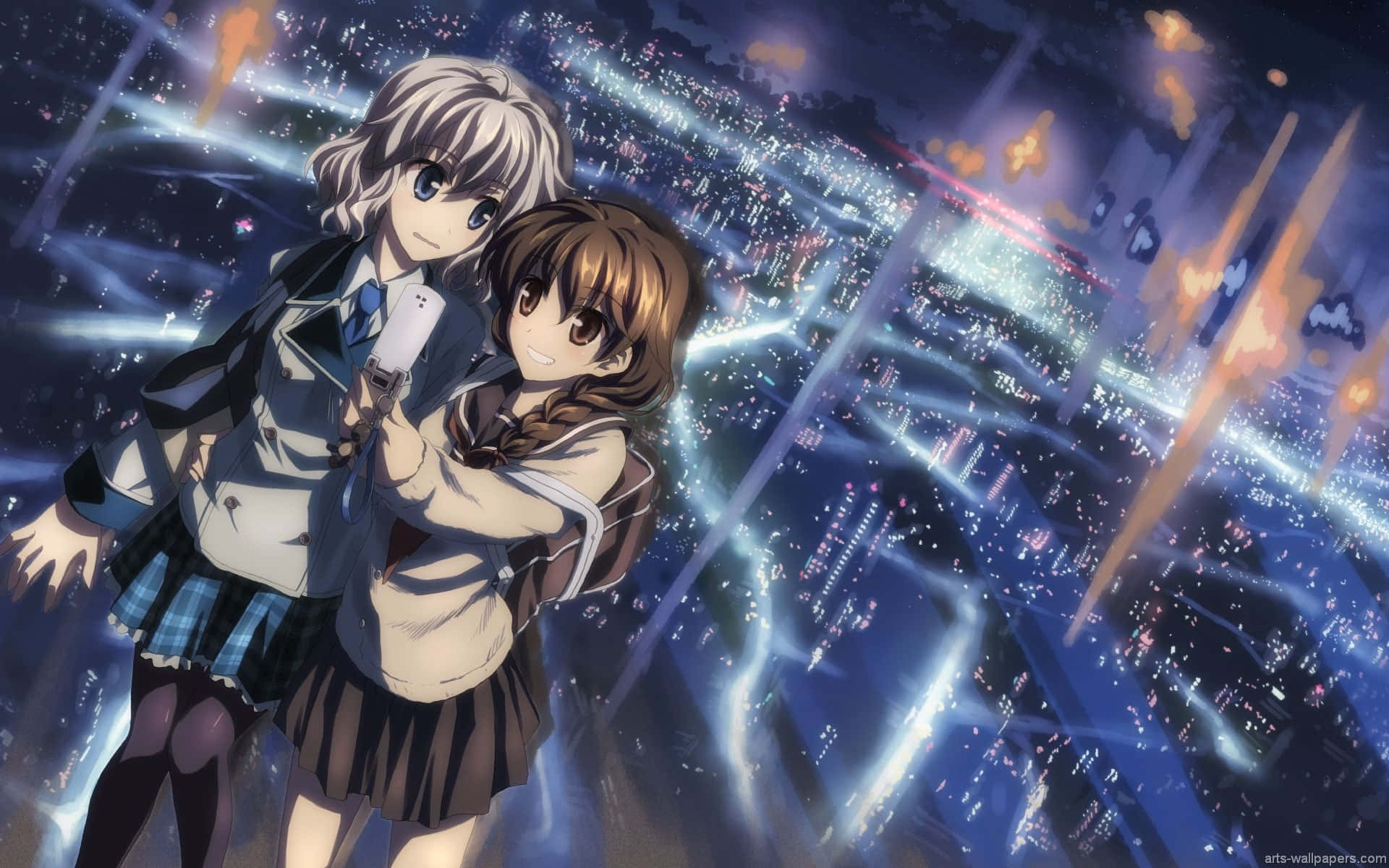 Epic Anime, anime girls, school uniforms, Full HD Desktop Wallpaper