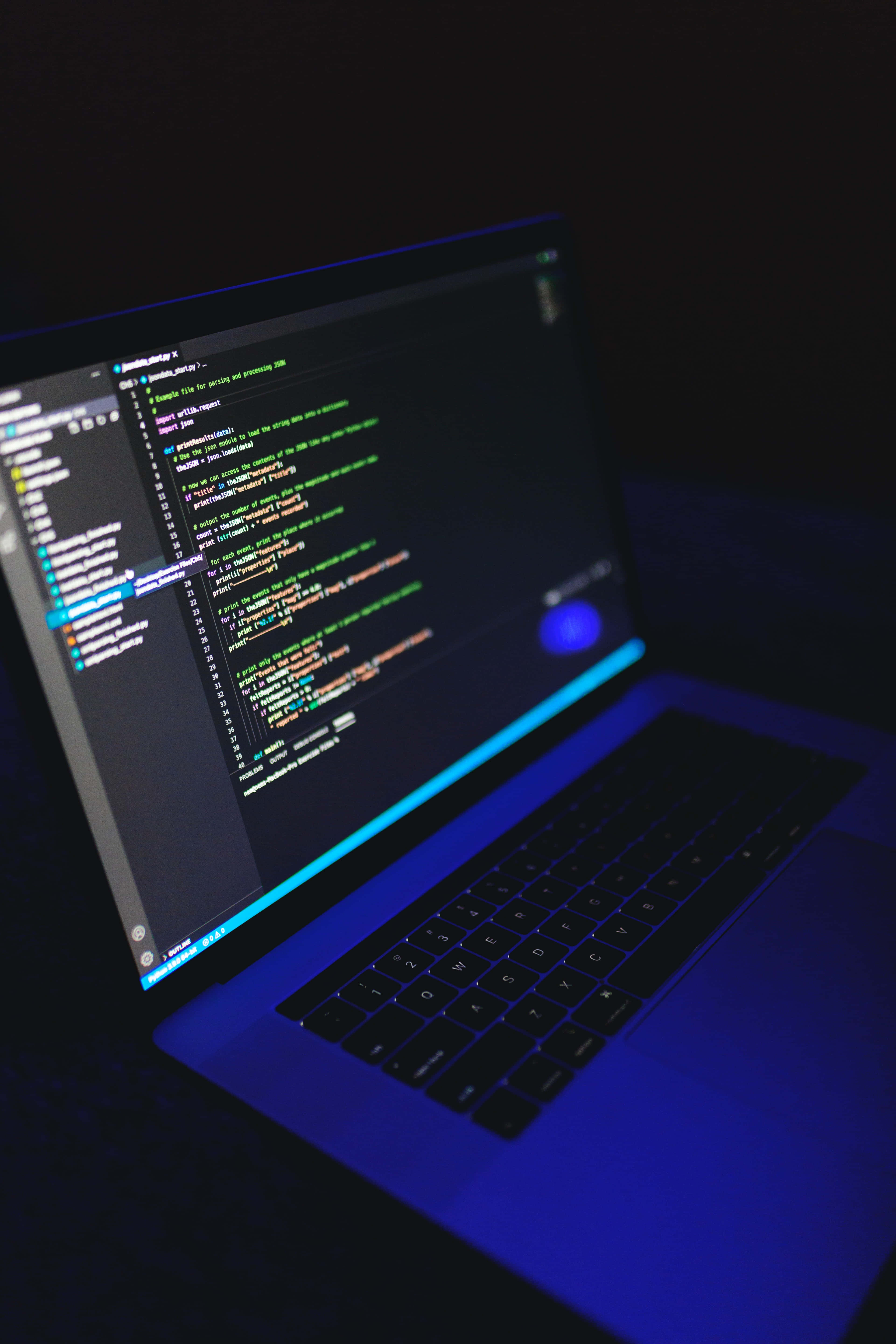 It Computer, 3840 x 5760, blue light, 5K Phone Wallpaper