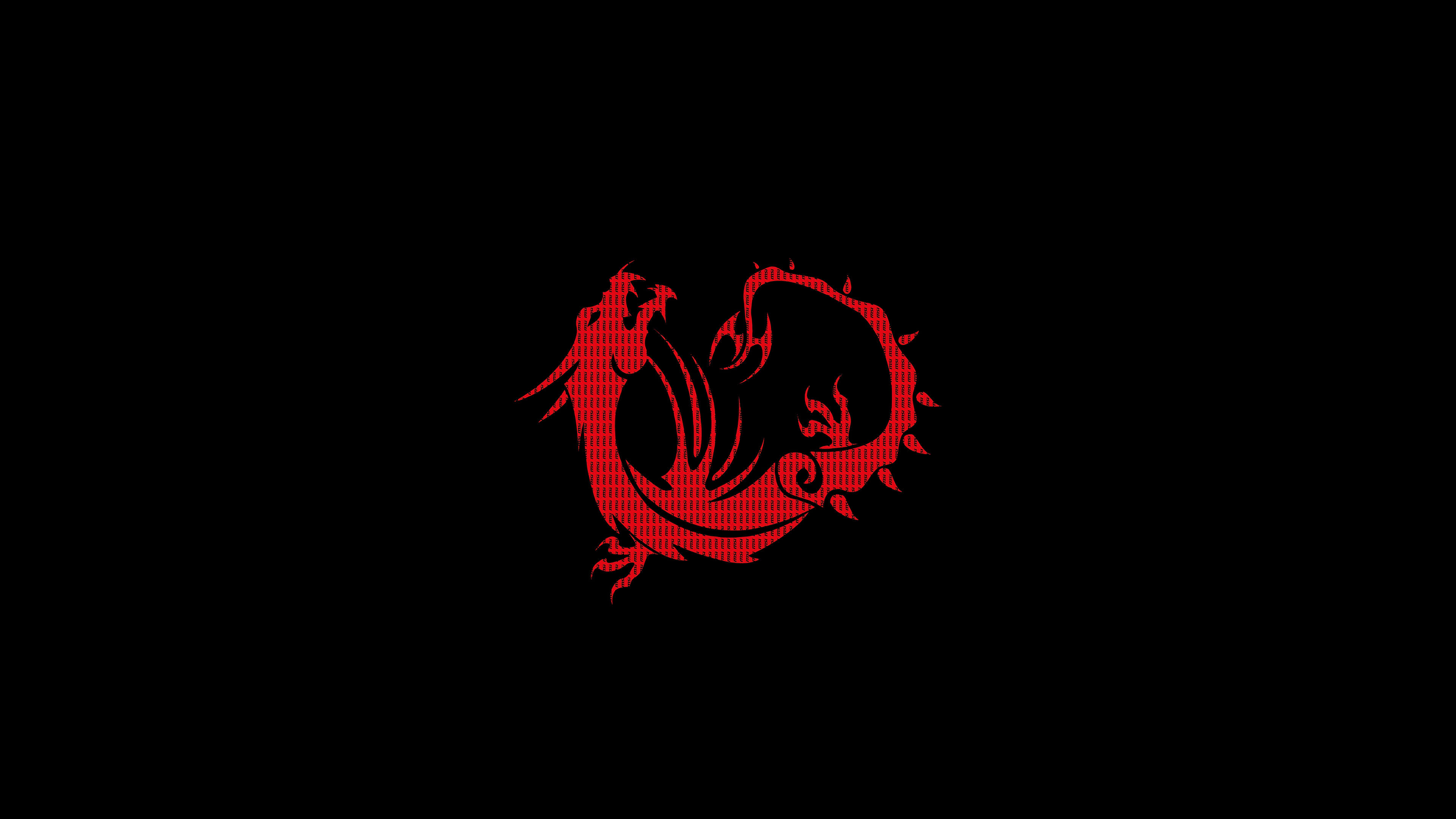 Epic Dragon 4K, red dragon logo, pixelated texture, 4K Desktop Wallpaper