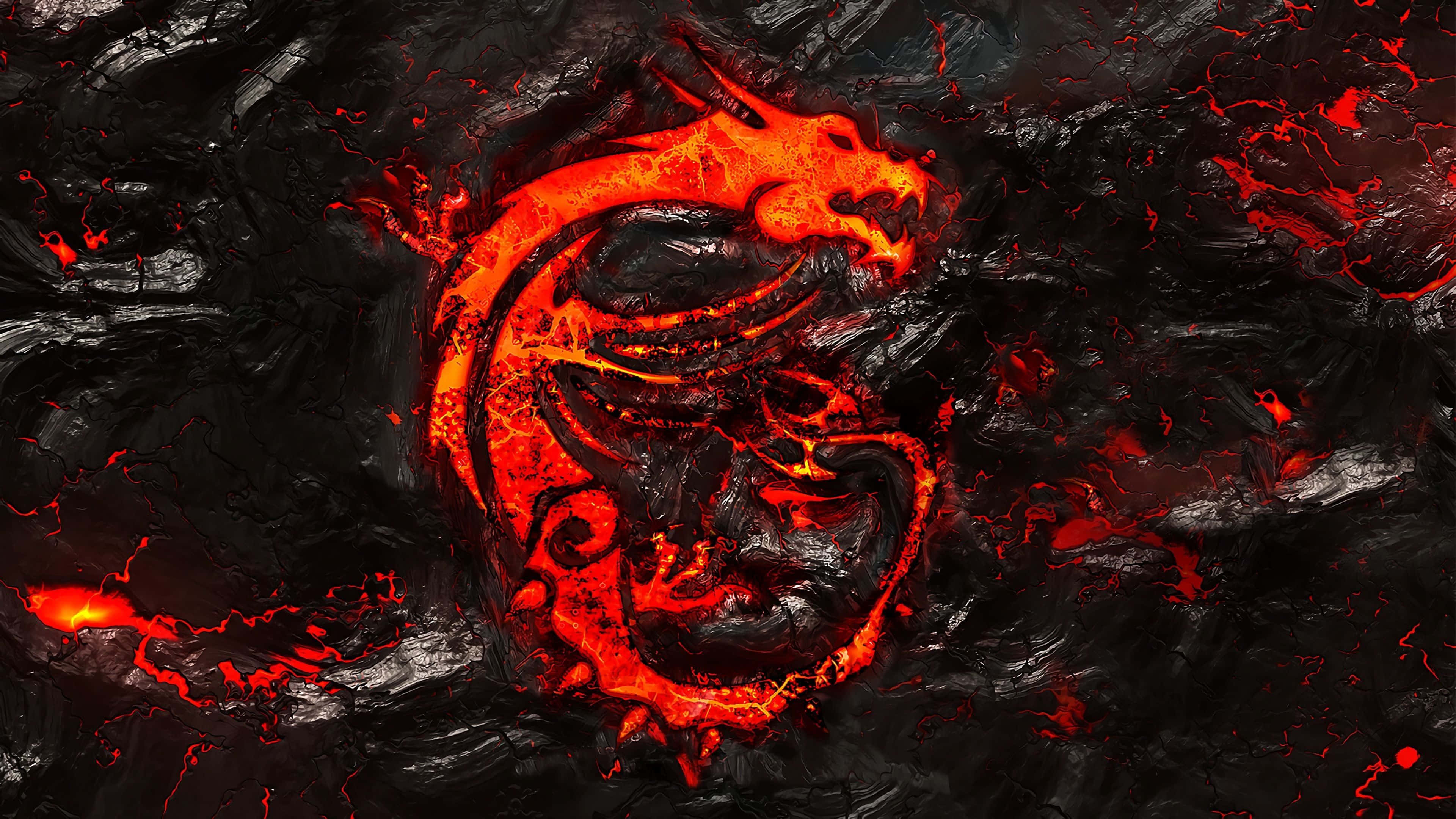Epic Dragon 4K, fiery red dragon, molten lava, 4K Desktop Wallpaper