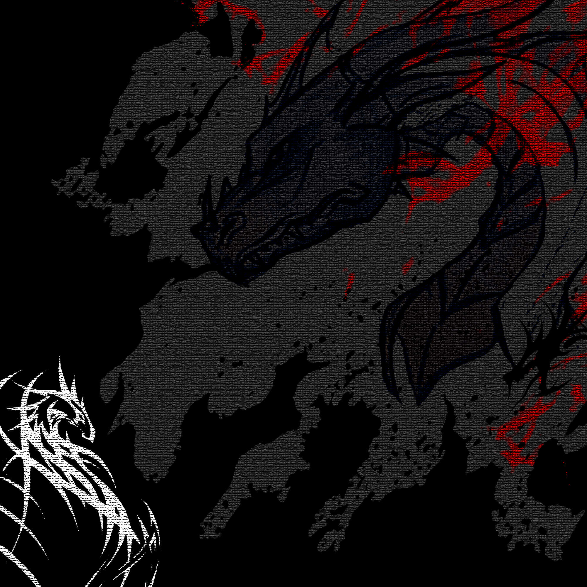 Epic Dragon, black dragon, red splatters, Full HD Desktop Wallpaper