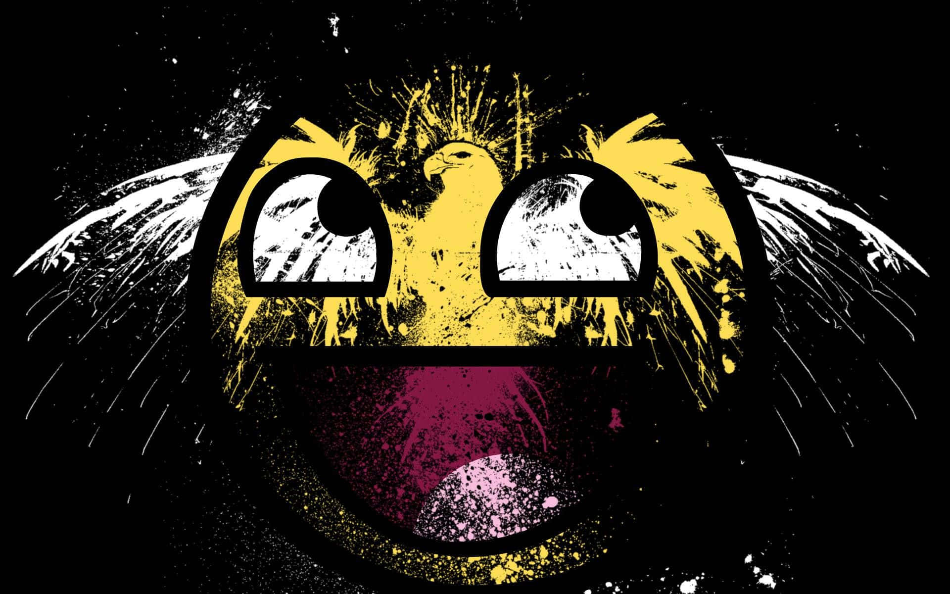 Epic Face, yellow bird, wide eyes, Full HD Desktop Wallpaper