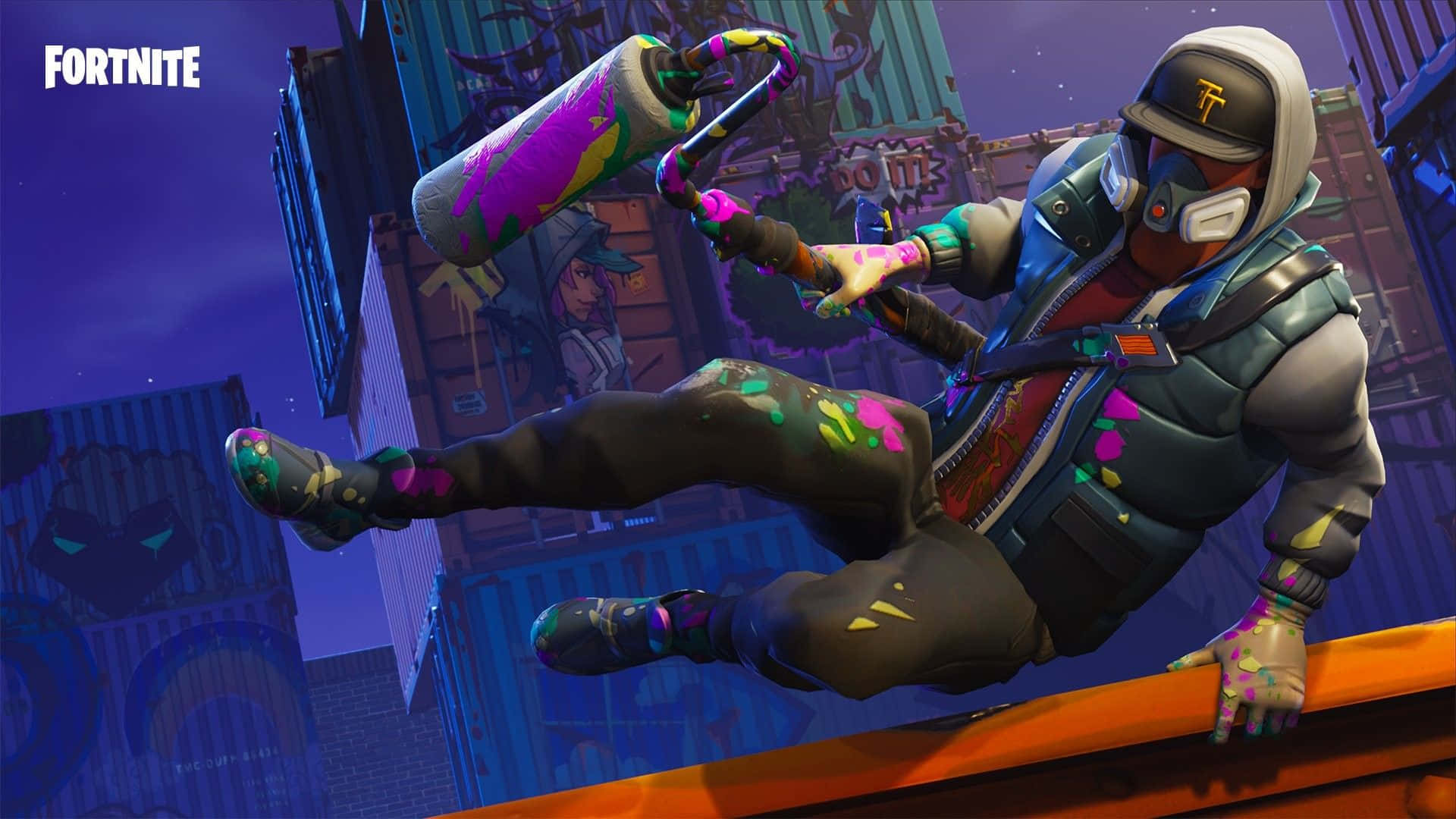 Fortnite, hoodie, mask, Full HD Desktop Wallpaper