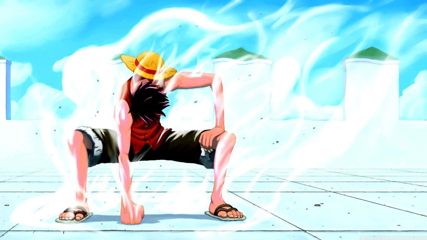 Epic Luffy, straw hat, red vest, HD Desktop Wallpaper