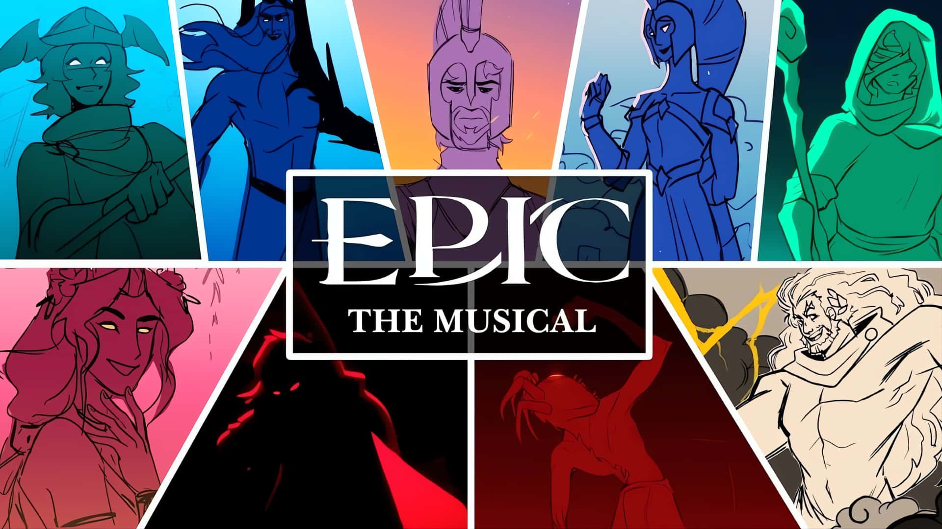 Epic The Musical, stylized animated characters, fantasy figures, Full HD Desktop Wallpaper