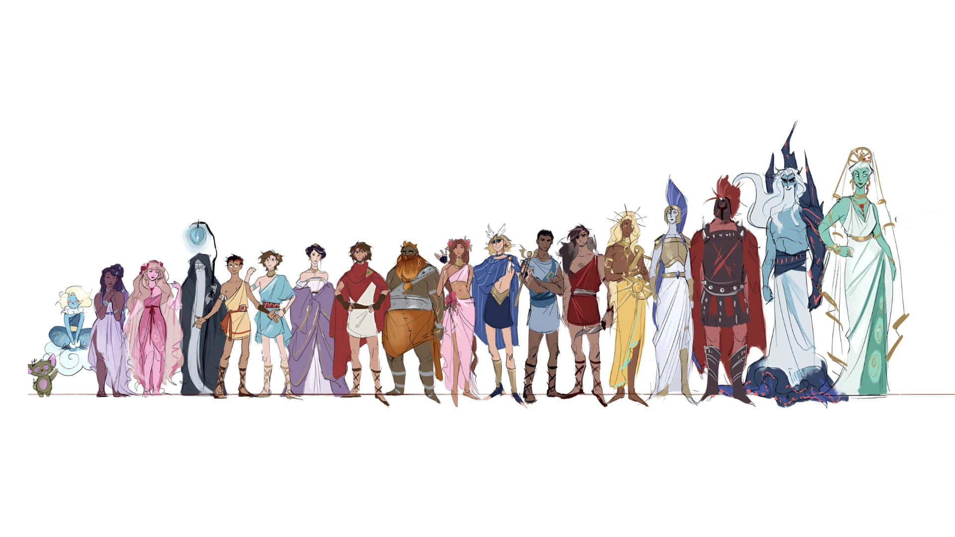 Epic The Musical, animated characters, colorful fantasy attire, Full HD Desktop Wallpaper