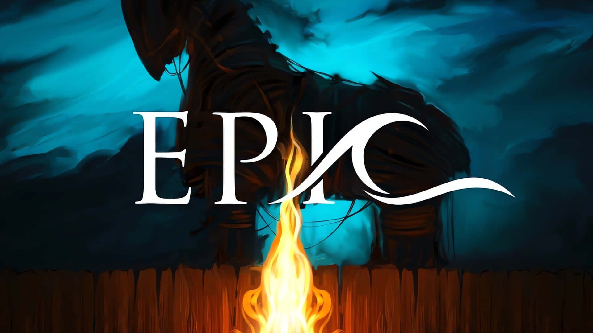 Epic The Musical, torch, armored knight silhouette, Full HD Desktop Wallpaper