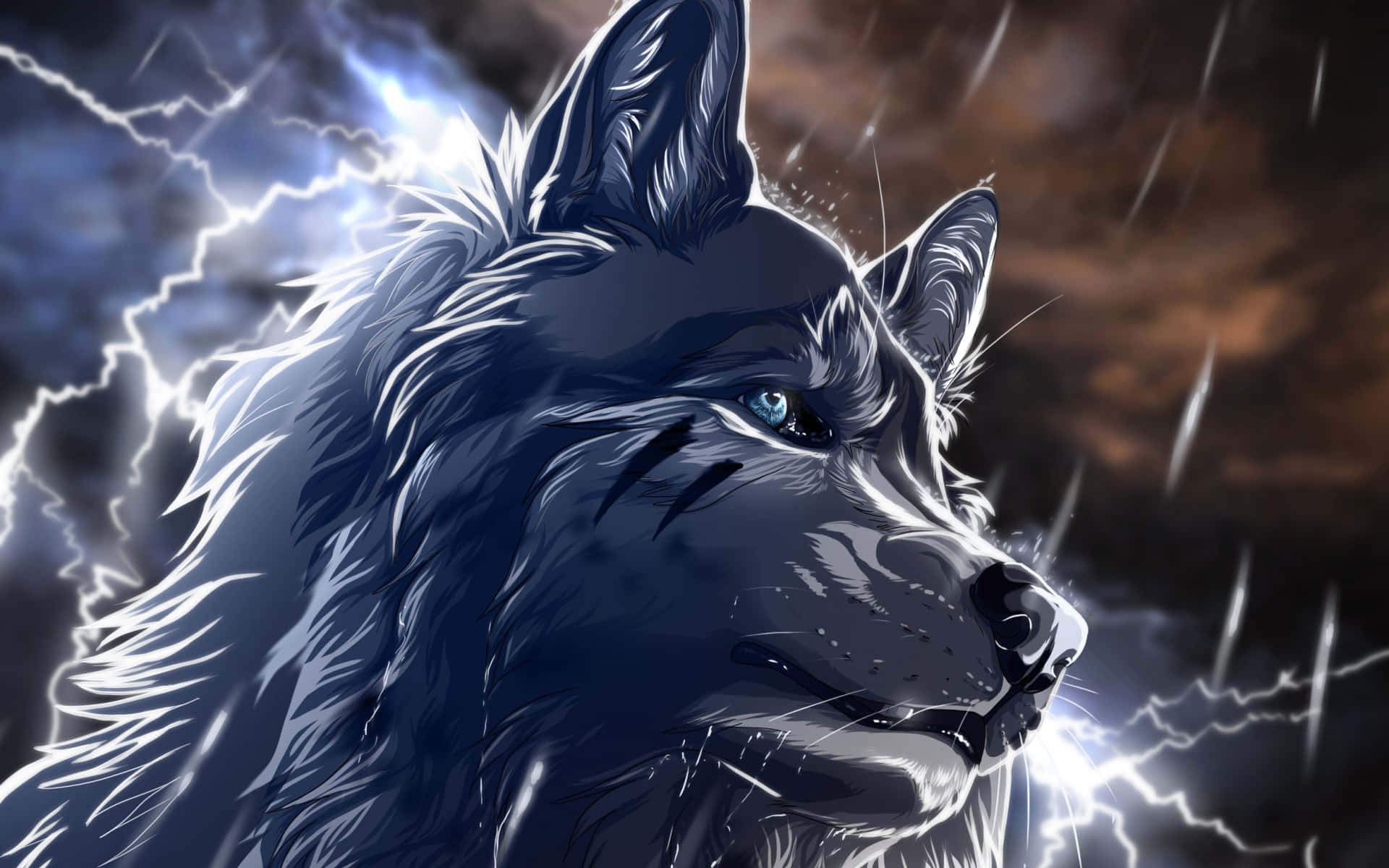 epic wolf, white wolf, cliff, Full HD Desktop Wallpaper