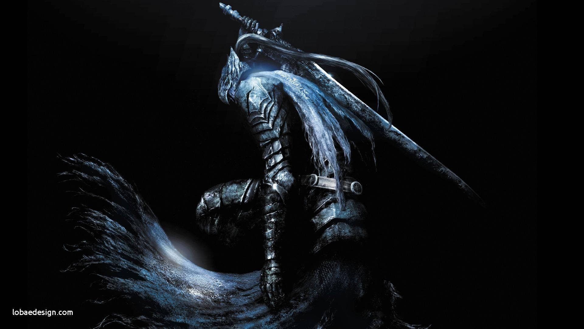 dark knight, ornate armor, glowing sword, Full HD Desktop Wallpaper